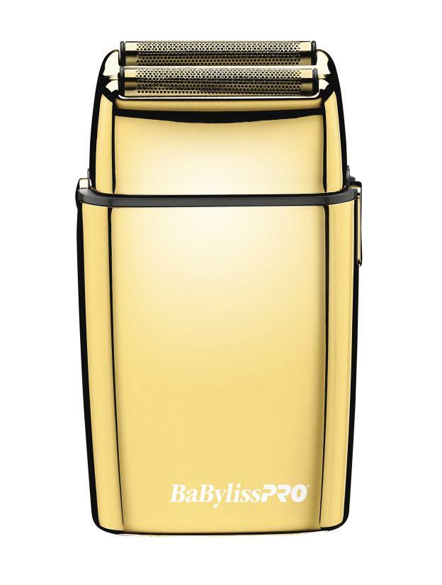 BaBylissPRO FOILFX02 Cordless Gold Metal Double Foil Shaver | FXFS2G
