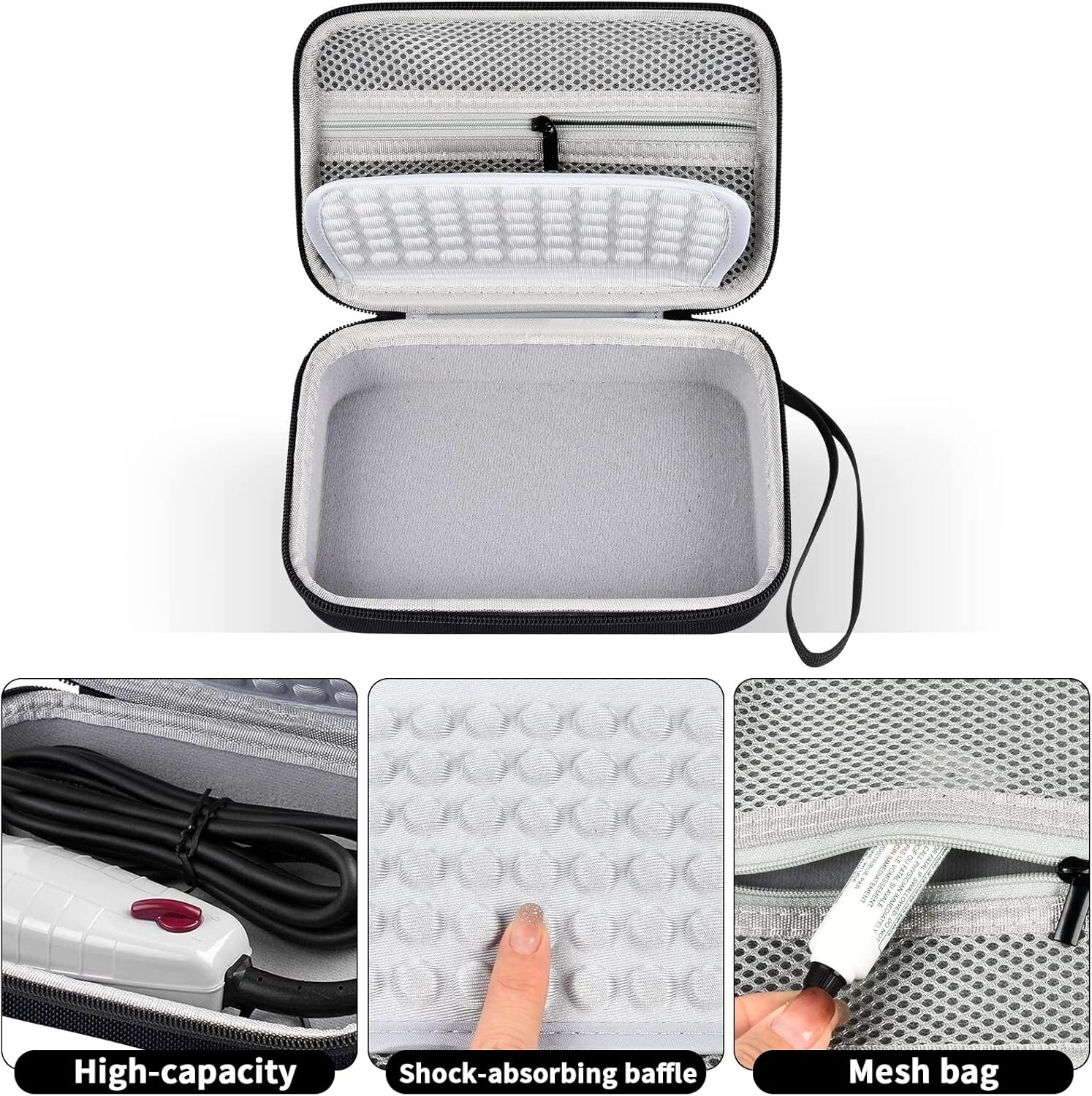 “Andis T-Outliner Trimmer Case with Mesh Pocket – Bag Only (Black/Grey) “