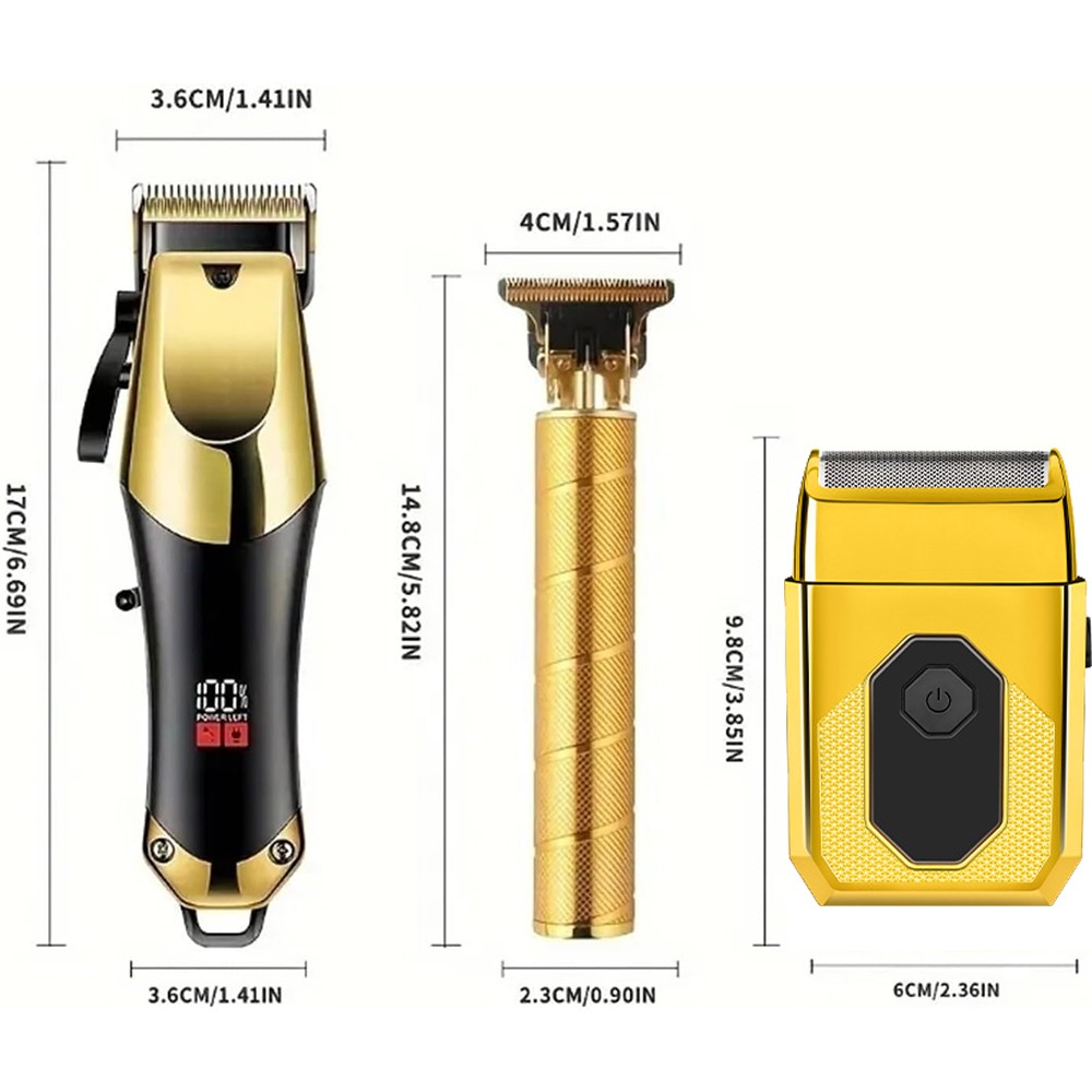 Professional Hair Clippers Trimmer Cutting Beard Cordless Barber Shaving Machine
