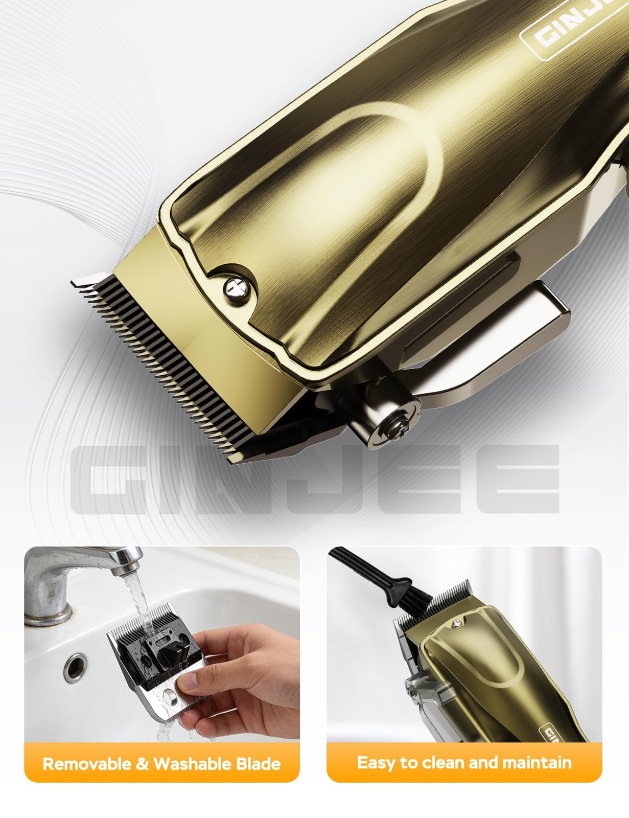 Professional Hair Clippers for Men – Cordless/Corded 7000RPM Motor, LED Display