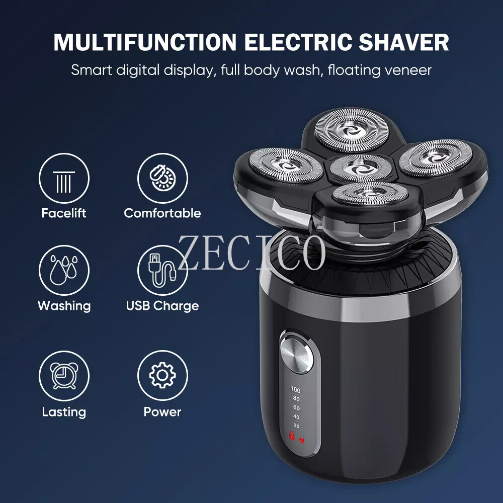 Electric Hair Remover Shavers Bald Head Razor Smooth Skull Cord Cordless Wet Dry