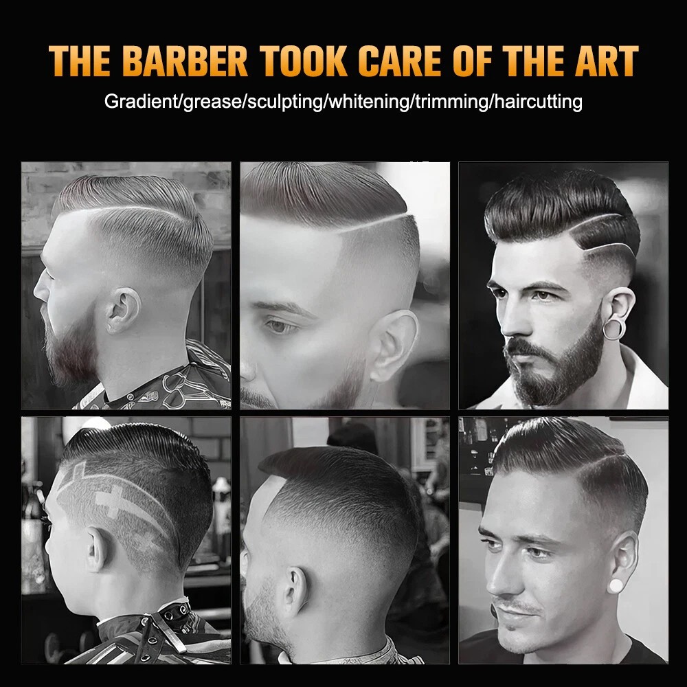 Professional Hair Clippers Trimmer Cutting Beard Cordless Barber Shaving Machine