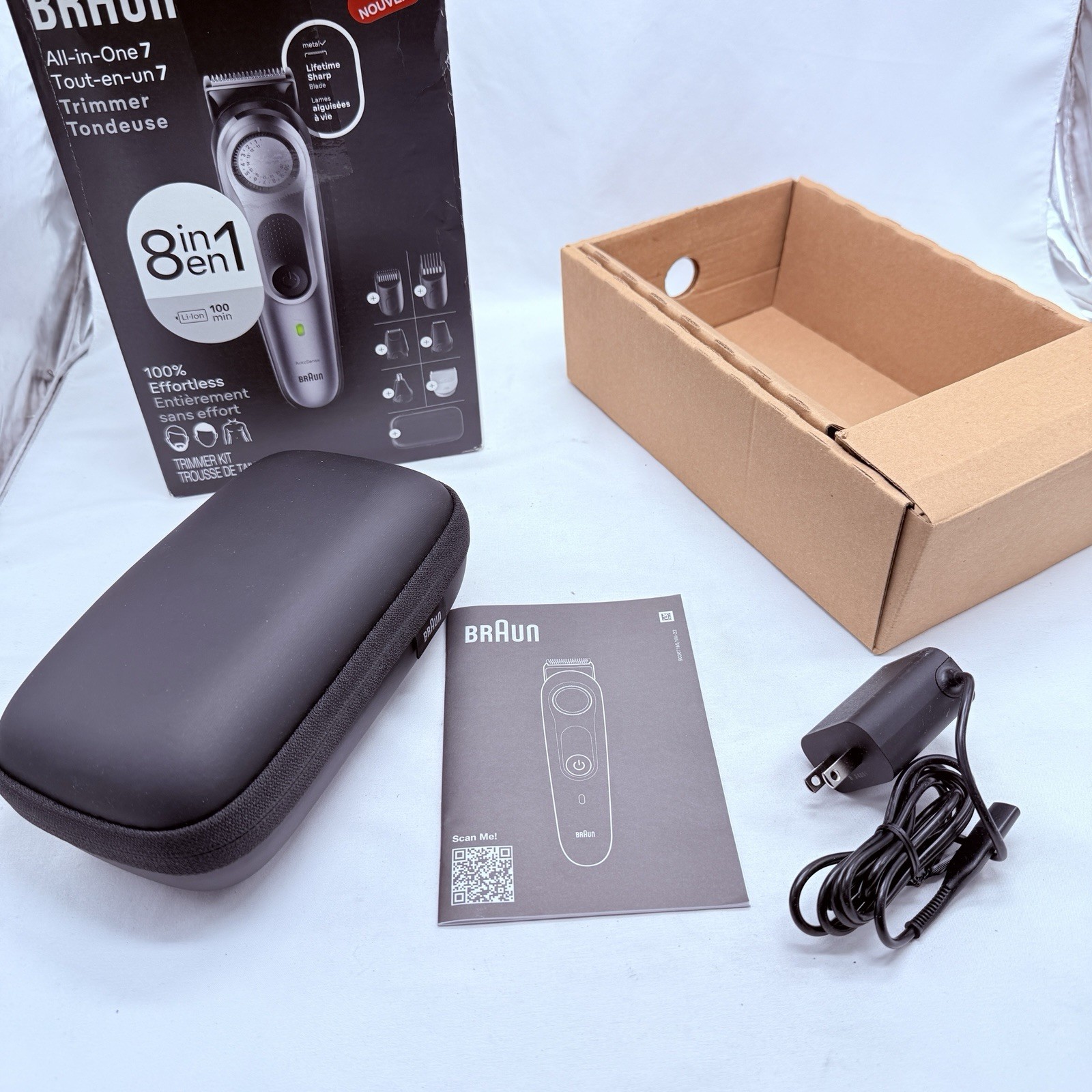 Braun All-in-One Trimmer Kit Series 7 7410 8-in-1 Trimmer Men Beard Body Hair