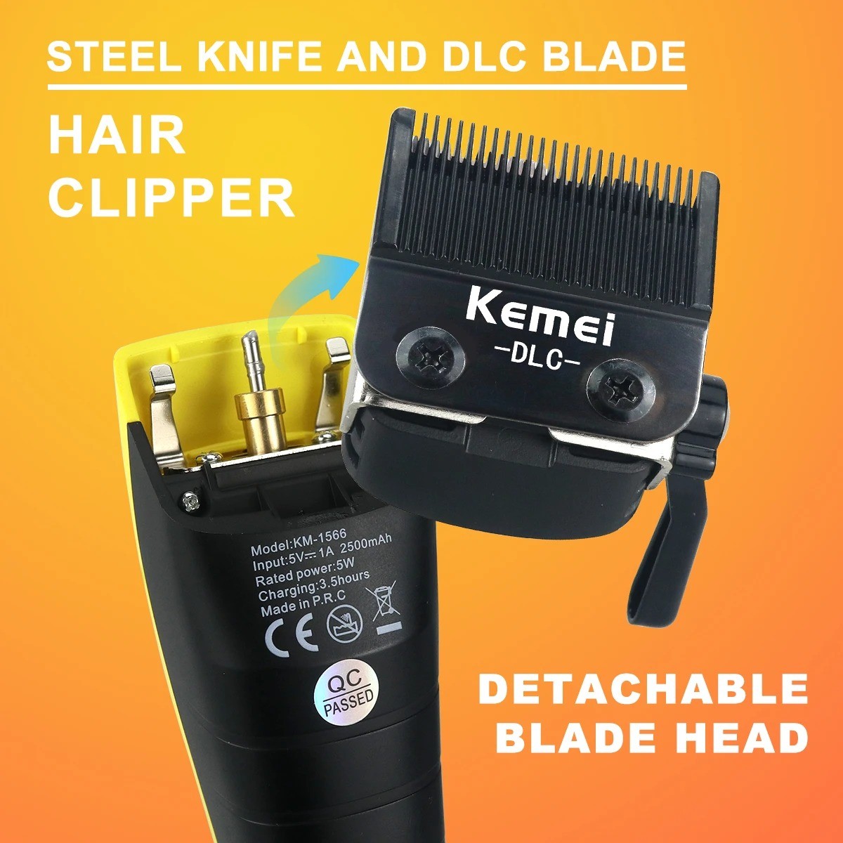 Professional Hair Clippers Brushless DLC Adjustable Hair Trimmer