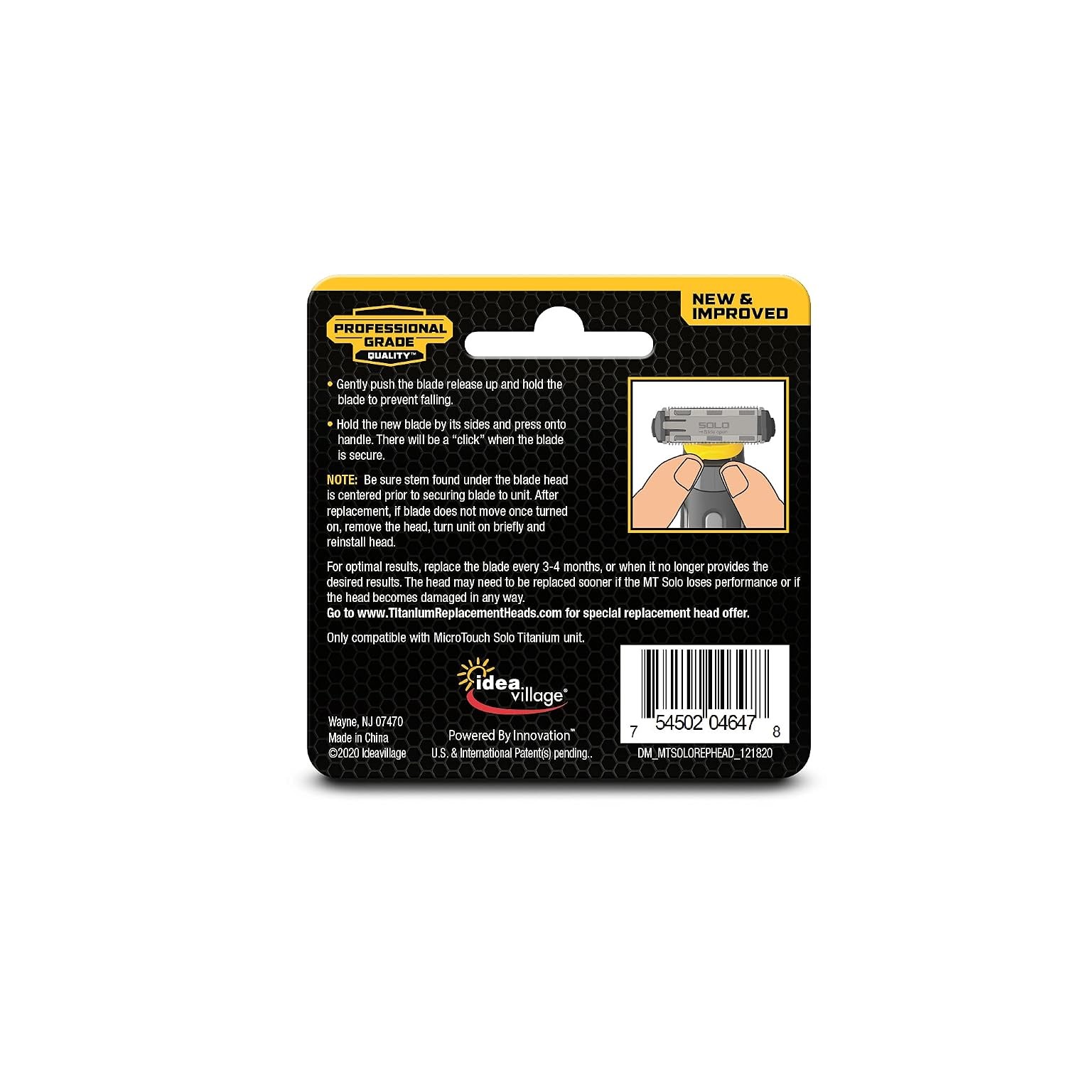 Replacement Blade for Micro Touch Solo Trimmer – Solo Replacement Blade Only –