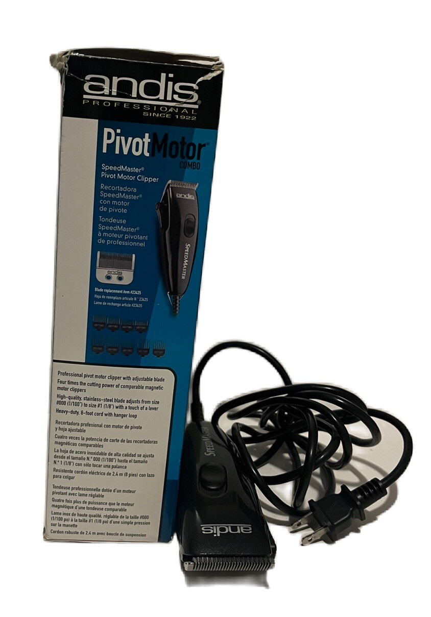 Andis 24075 Pivot Motor CLIPPER ONLY Black With Attachments