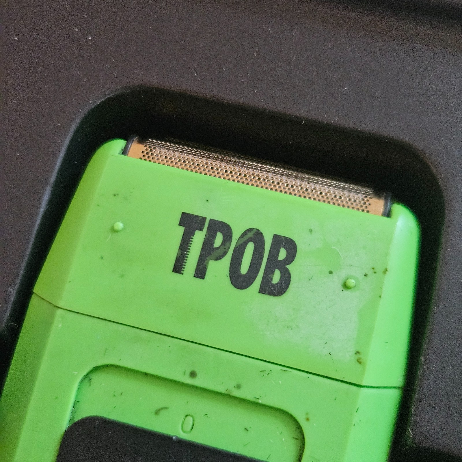 TPOB SKULL Slime Green Black Foil Head Unisex Trimmer USB Charging Face Head