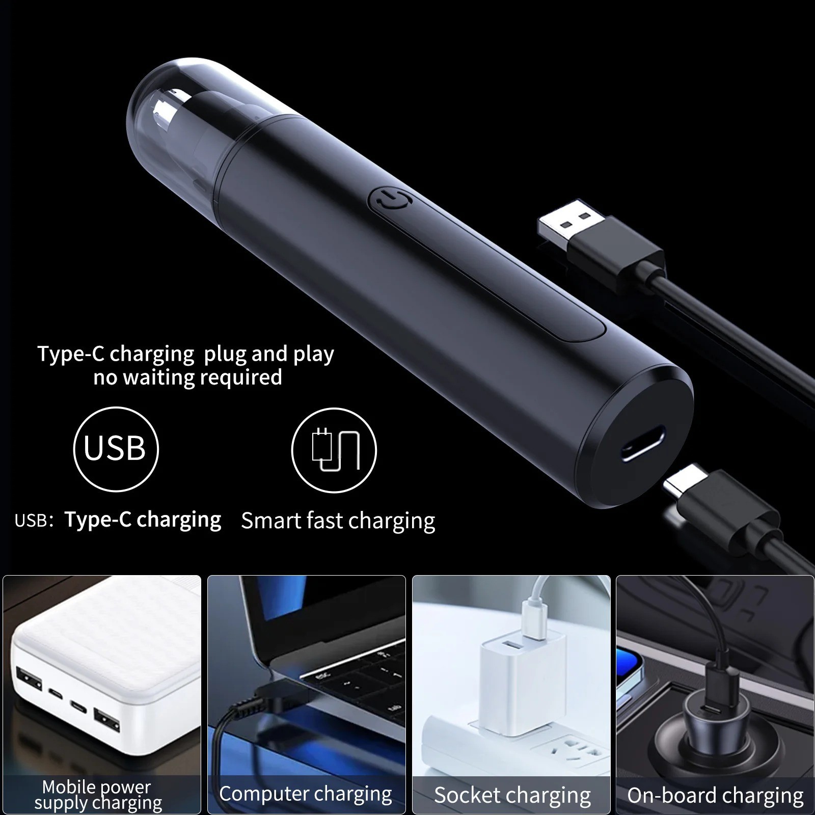 Ear and Nose Hair Trimmer with LED indicator USB Rechargeable Water Resistant