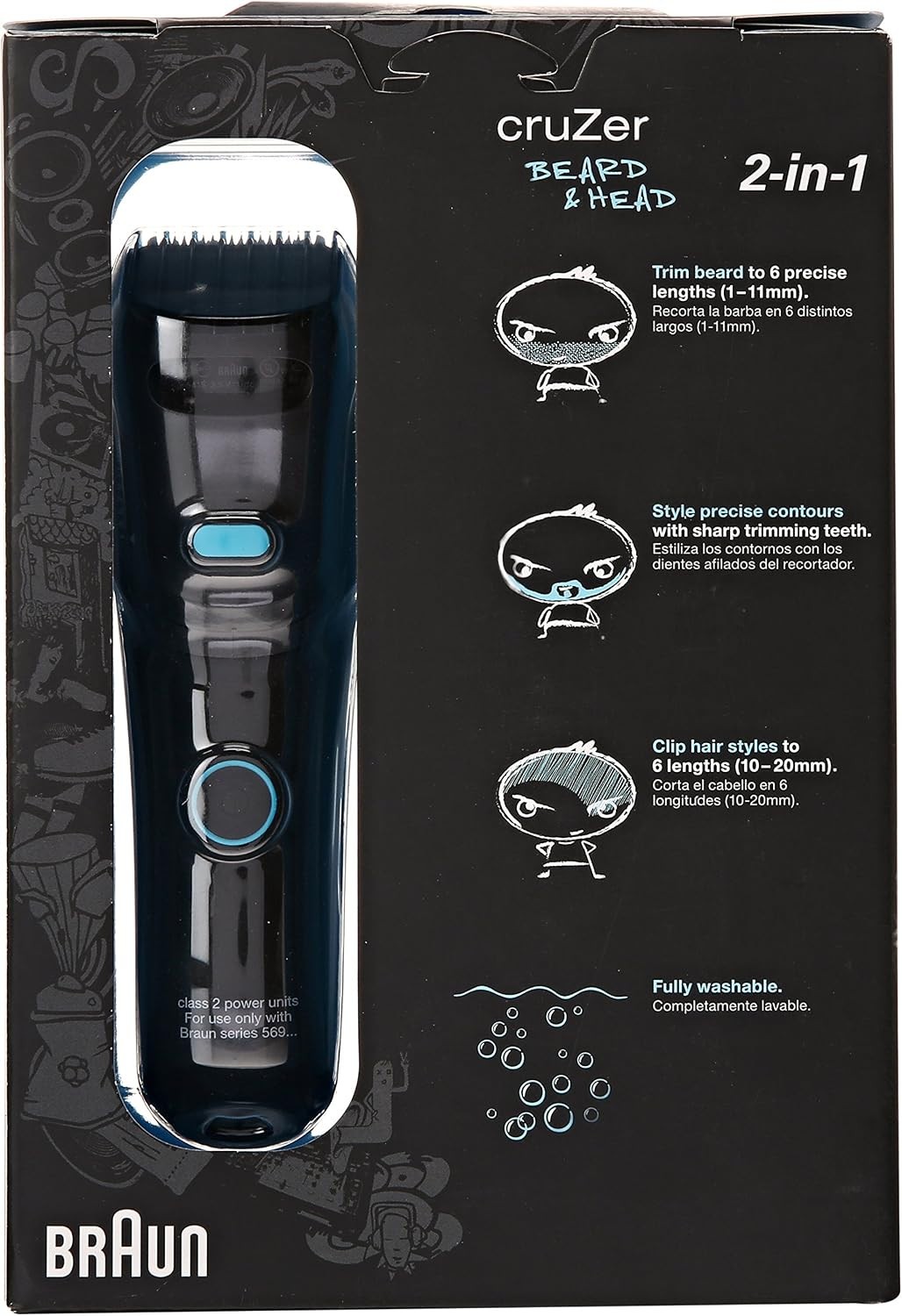 Braun Cruzer 5 Beard and Head Trimmer NICE FREE SHIPPING