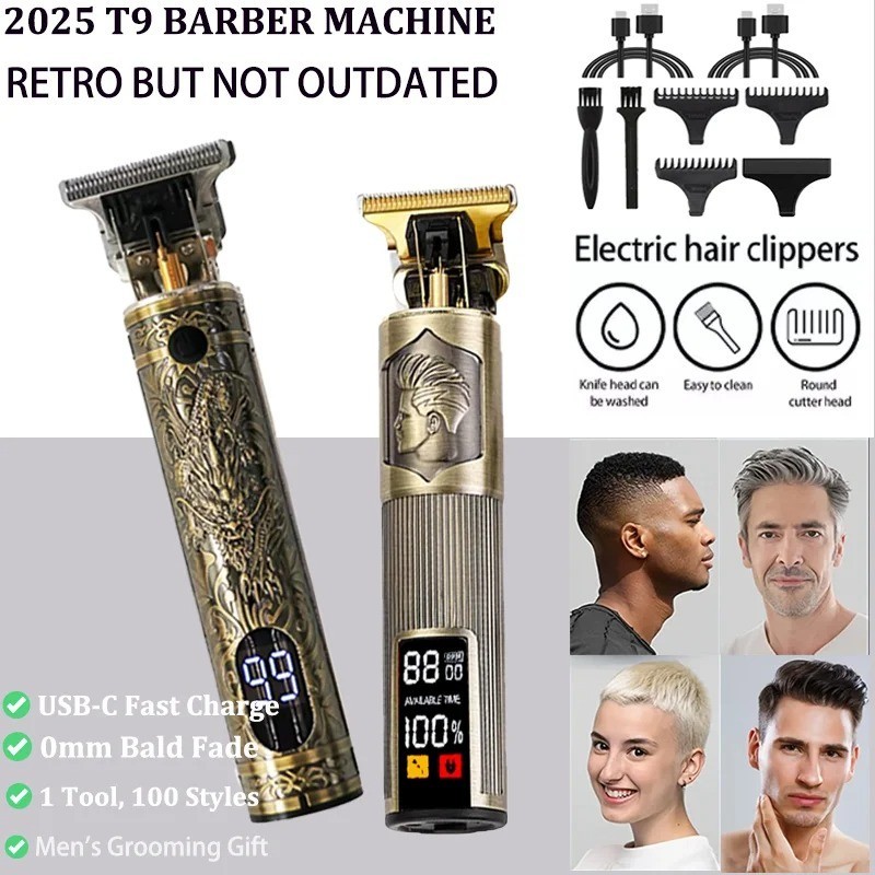 Professional Hair Clippers Trimmer Cutting Beard Cordless Barber Shaving Machine