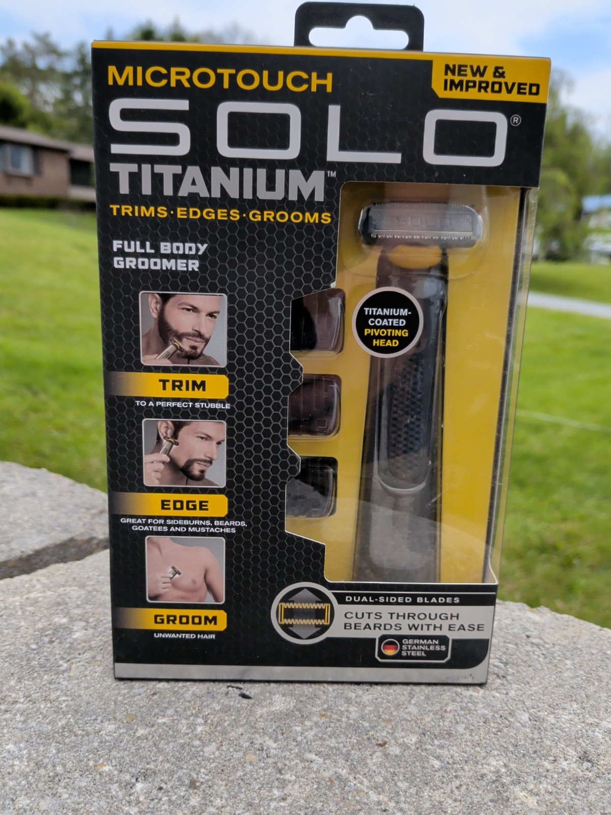 New Sealed MicroTouch Solo Titanium Full Body Grooming Trimmer for Men