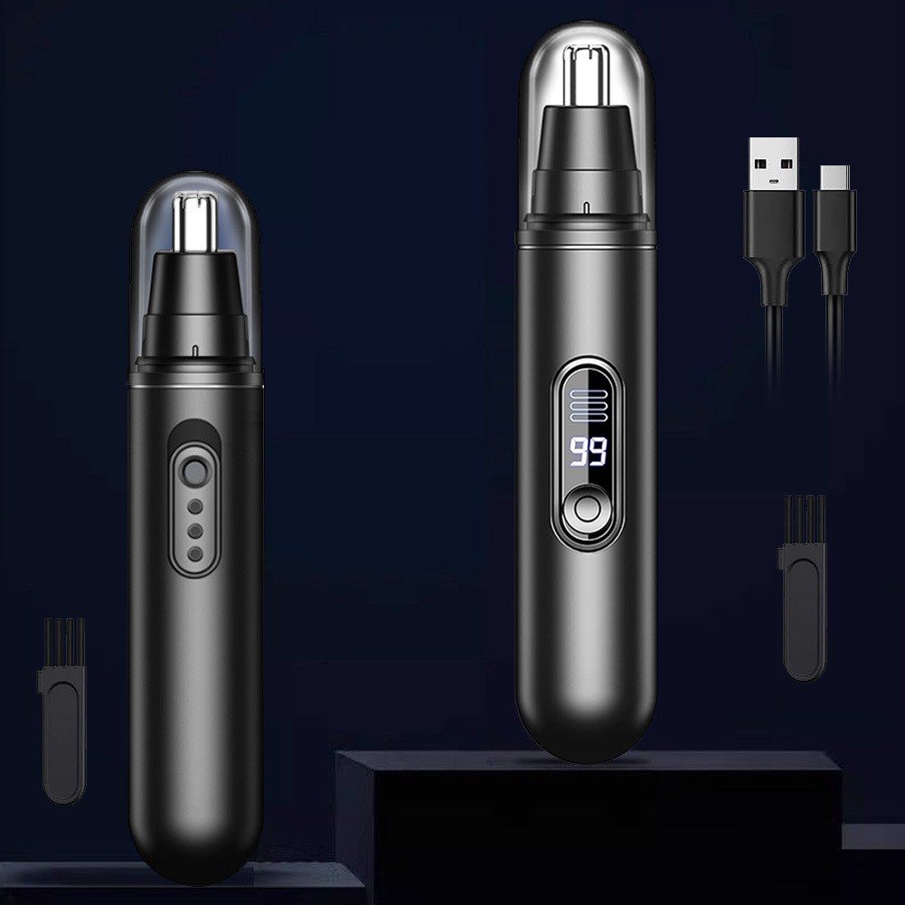 Electric Nose & Ear Hair Clipper- USB Rechargeable With LED Screen for Men Women