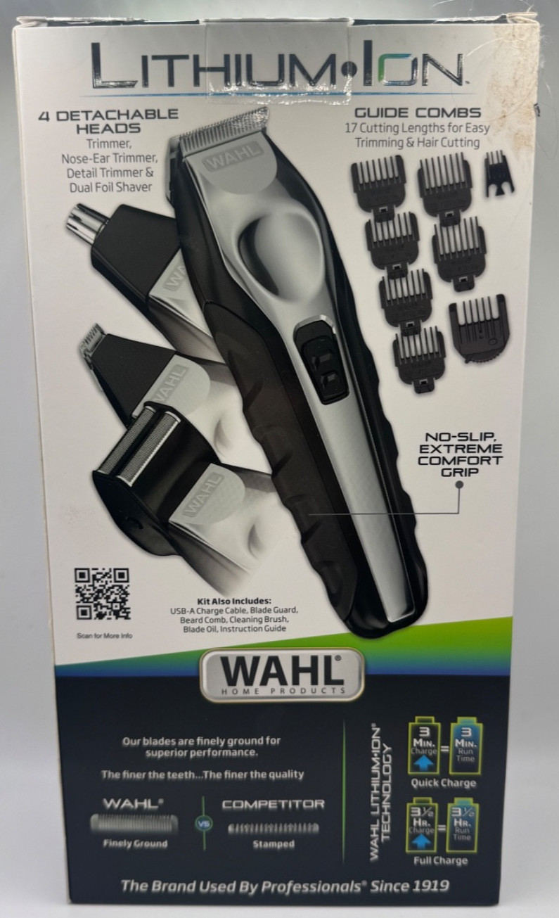 WAHL Lithium Ion Multi-Groomer Men’s Beard, Facial & Total Body Groomer 9888-600