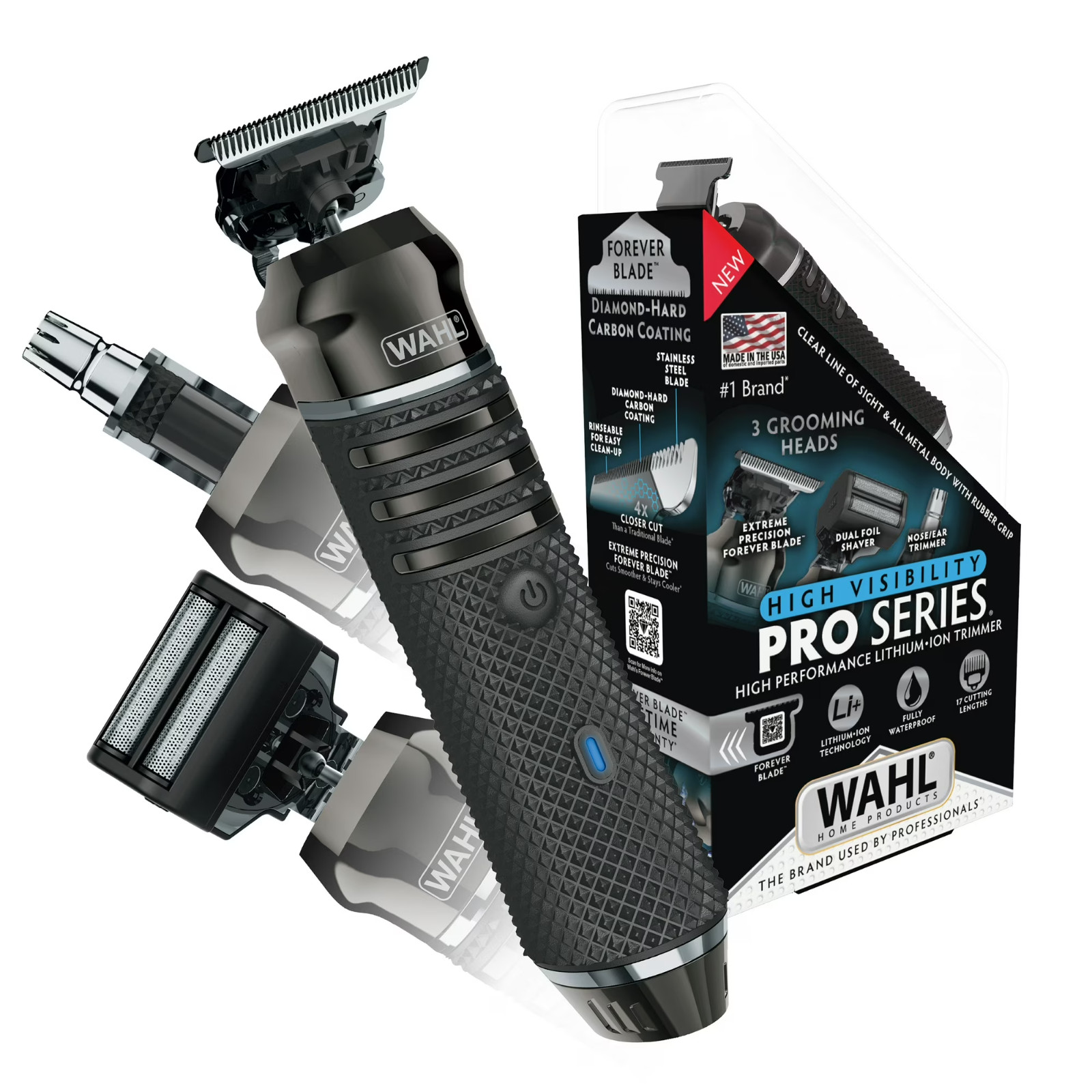 Wahl Pro Series High Visibility Trimmer, Skeleton Style, Lithium Ion Rechargeabl