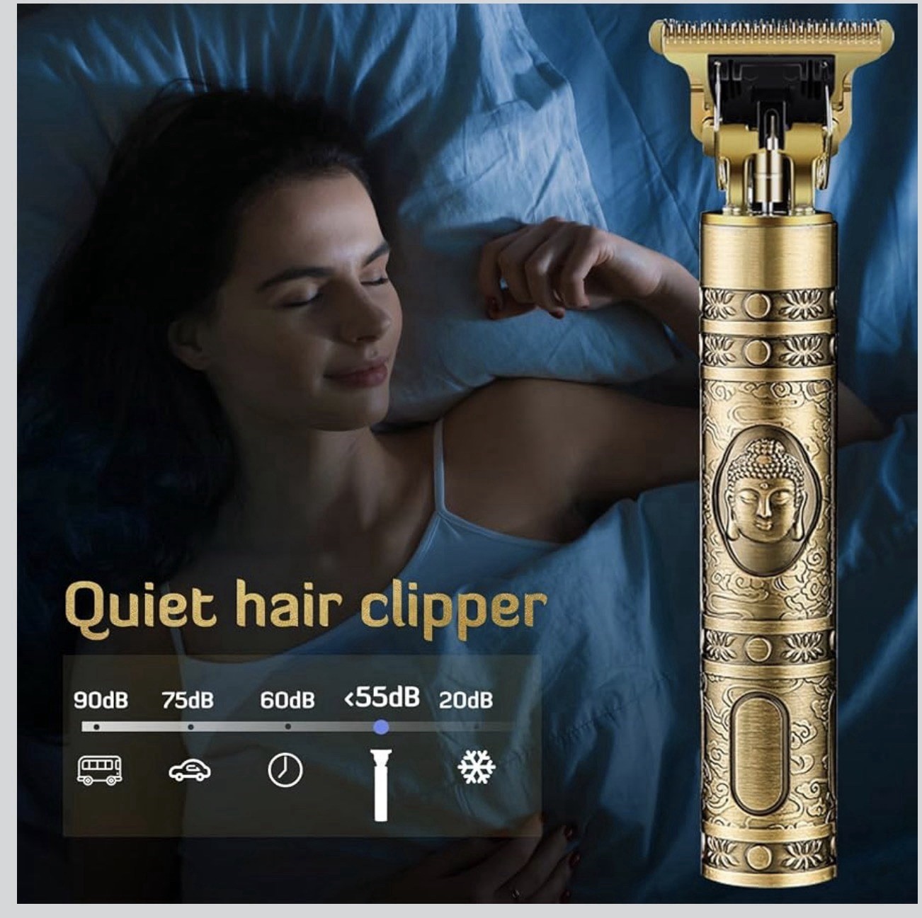 Professional T-Blade Hair Trimmer Cordless Beard Clipper USB Rechargeable Kit