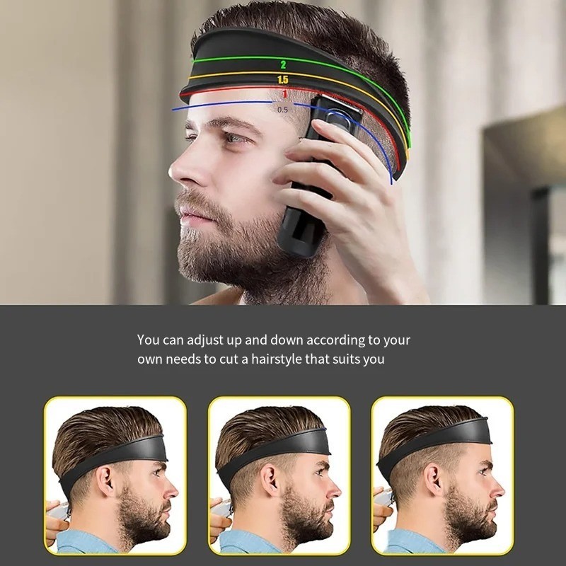 Silicone Haircut Template Curved Headband Hair Trimming Guide Barber Tool DIY