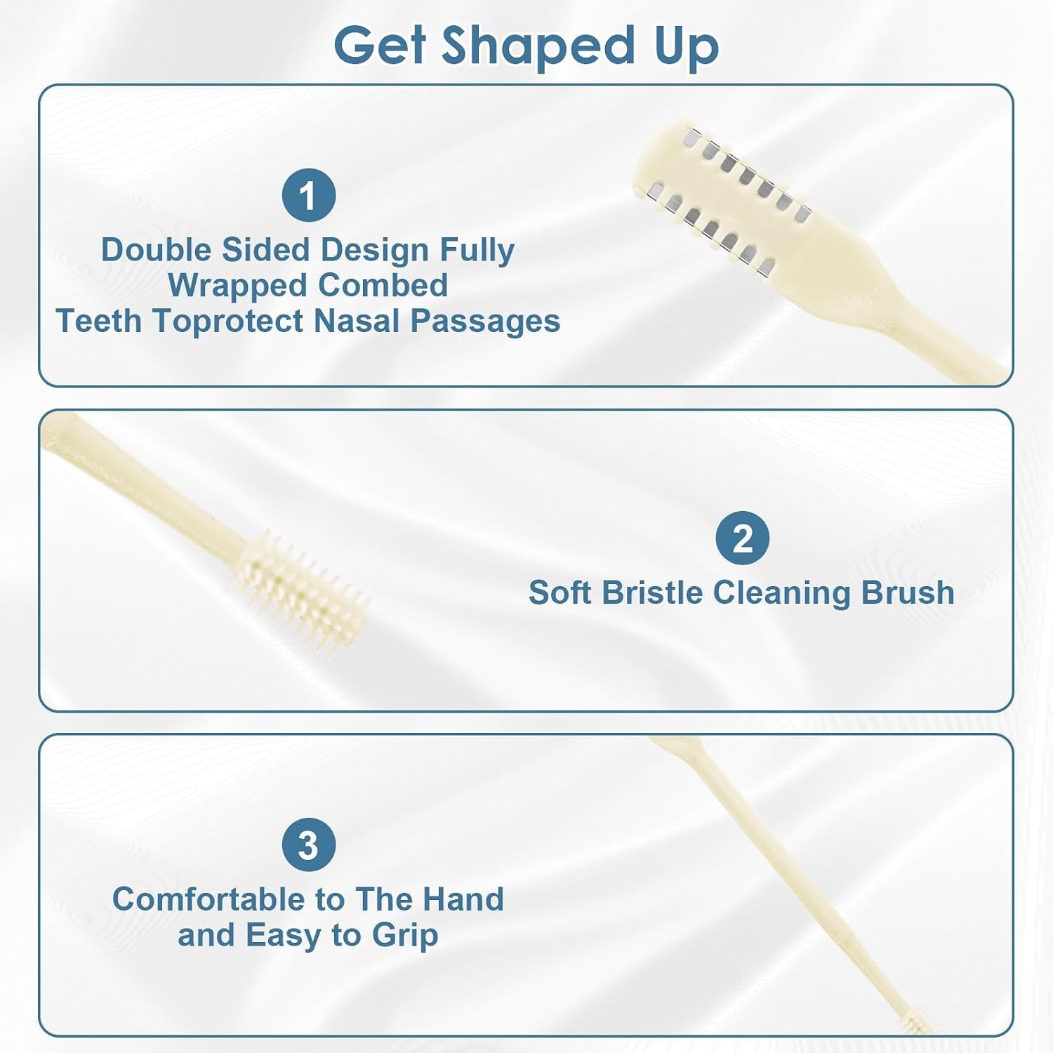 12PCS Nose Hair Trimmer for Men Women | Manual Double-Sided Nose Trimmer with…