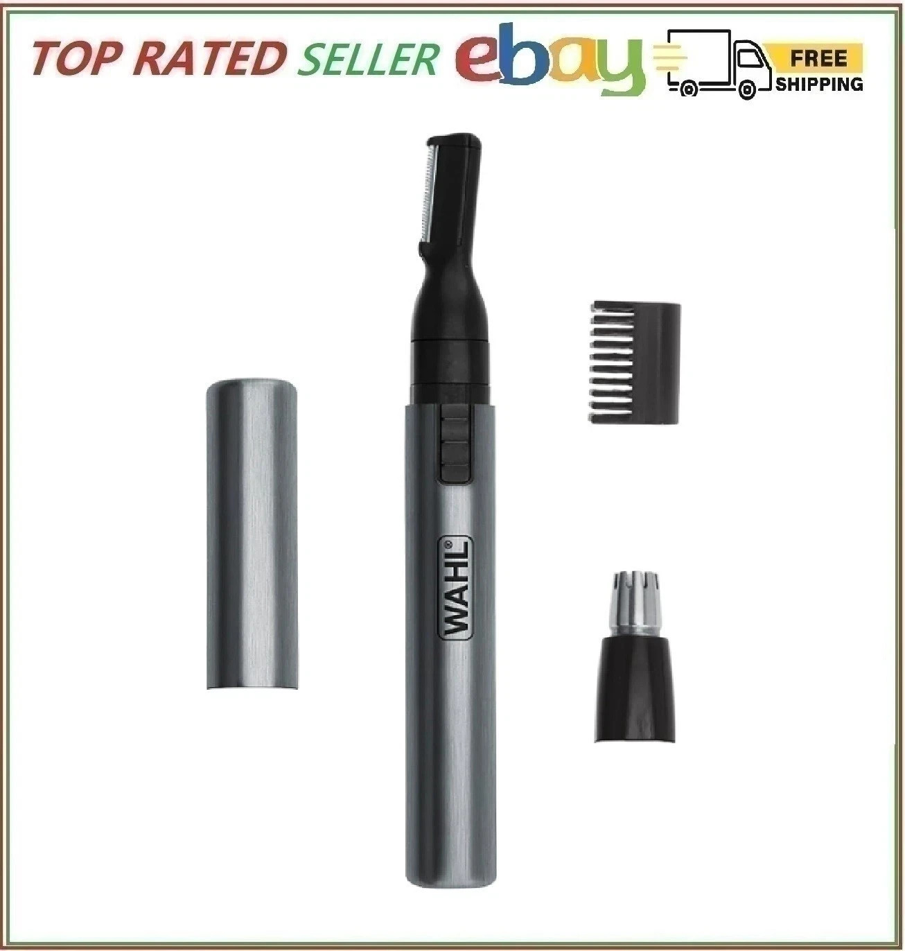 Wahl Micro Groomsman Battery Personal Trimmer for Hygienic Grooming with Rinseab