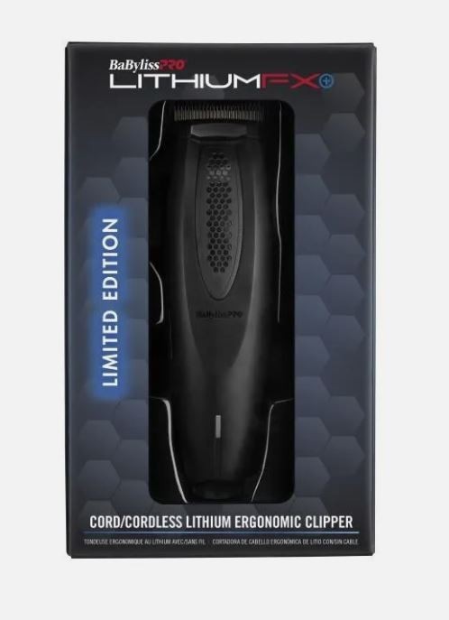BaByliss PRO Black LITHIUMFX+ Matte Cordless Ergonomic Clipper | FX673NSMB – NEW