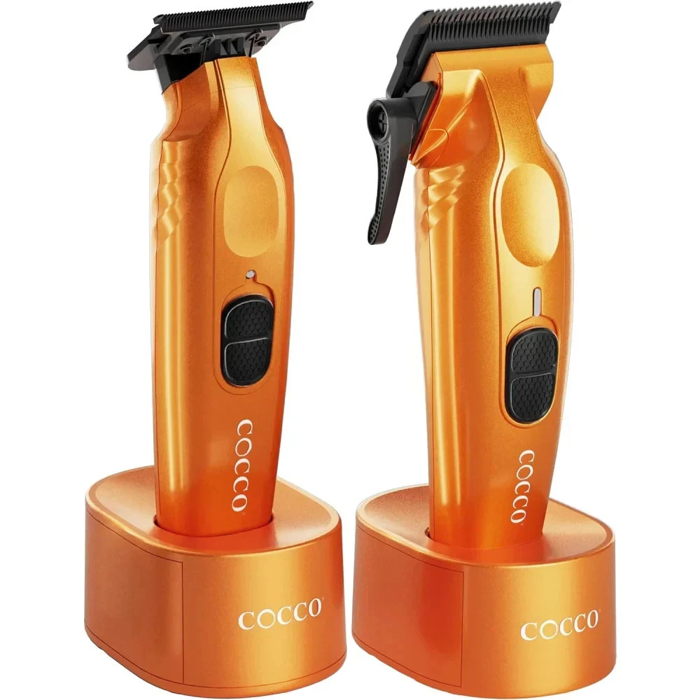 Cocco Hyper Veloce Pro Clipper Trimmer Combo w/ Digital Gap Graphen blade ORANGE