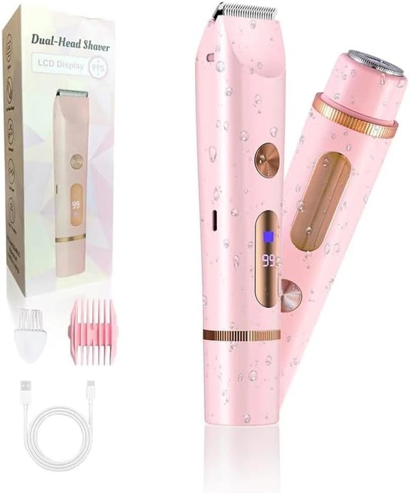 Women Bikini Shaver, 2 in 1 Dual Head Bikini Trimmer & Body Shave… Fast Ship