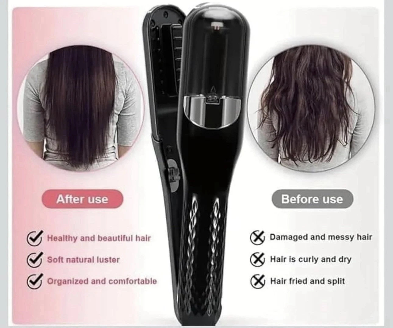 Cordless Split End Hair Trimmer USB Rechargeable Portable Hair Split End Remover