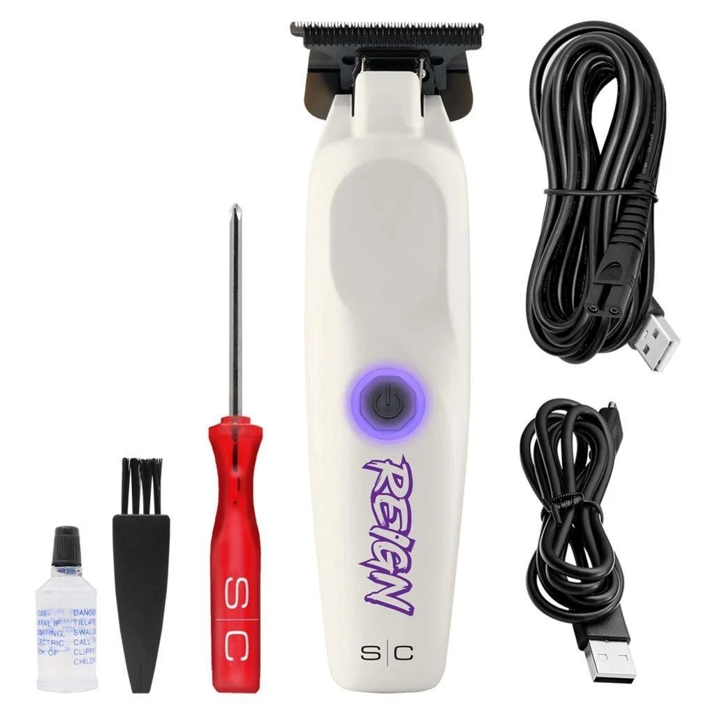 StyleCraft Pro Reign Hair Trimmer Eon Digital Brushless Motor SC422W Baber White