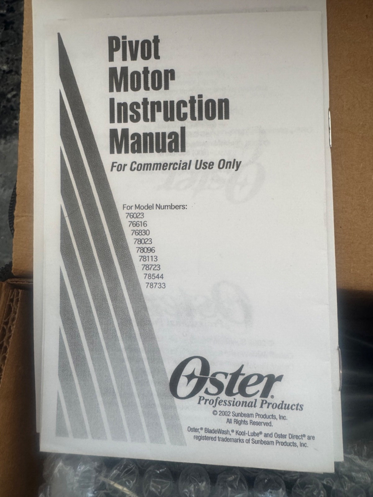 Oster Professional Pivot 78544 Fast Feed Adjustable Case & Guides & DVD Manual