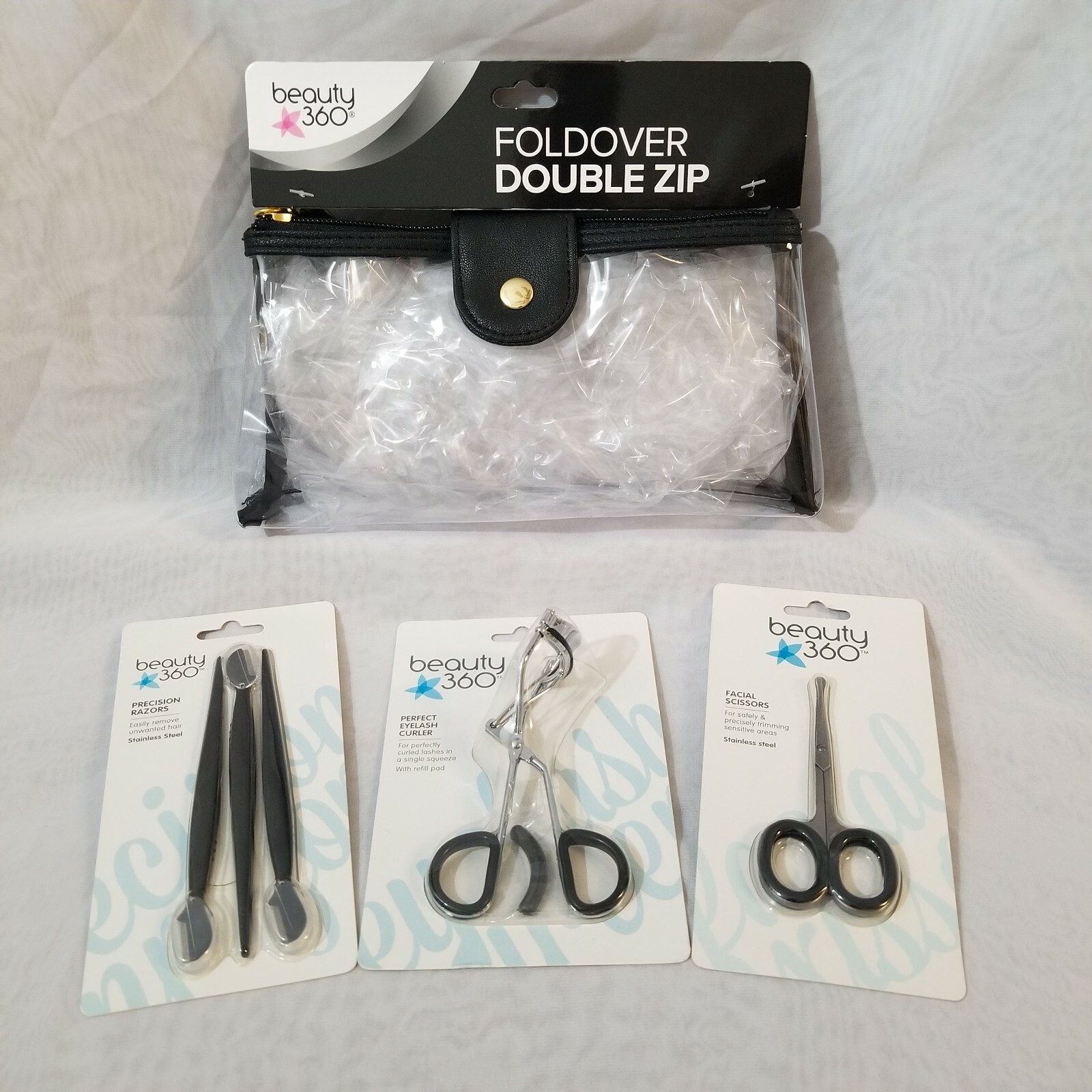Wholesale Lot Beauty 360 Stainless Steel Facial Trimmers and Carry Bag New Seal.