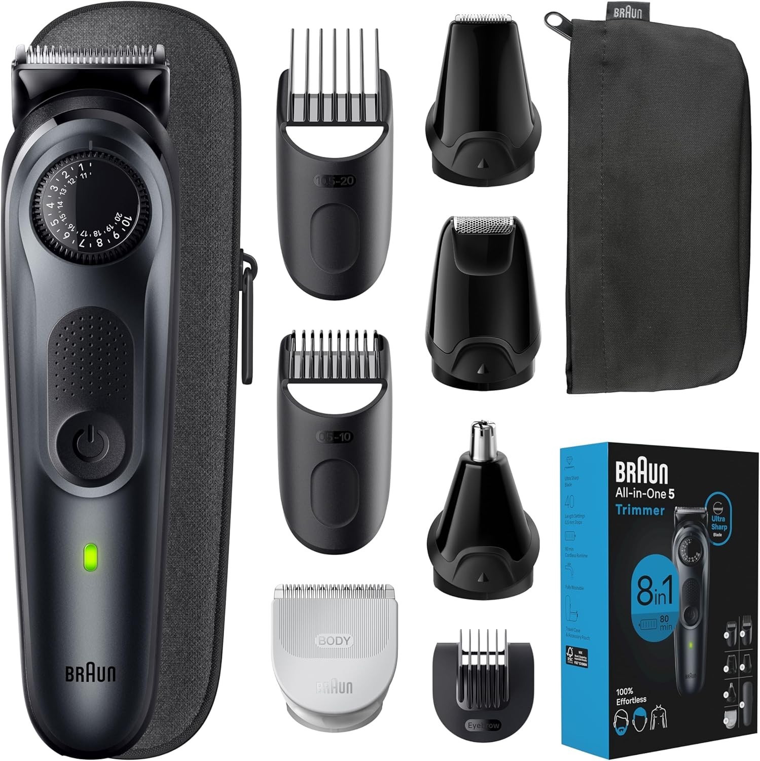 Braun All-in-One Style Kit Series 5 5471 8-in-1 Trimmer for Men with Beard Trimm