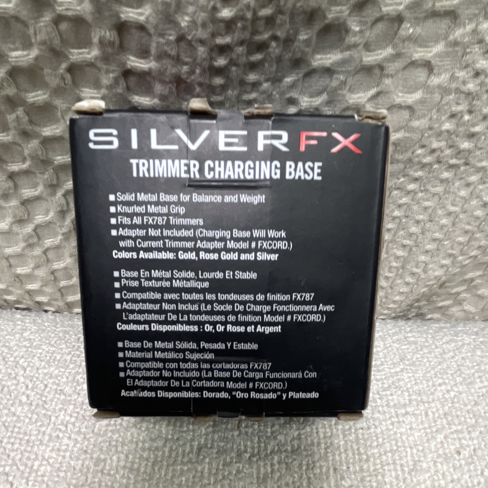 BaBylissPRO SilverFX Trimmer Charging Base/Stand, Silver (FX787BASE-S)