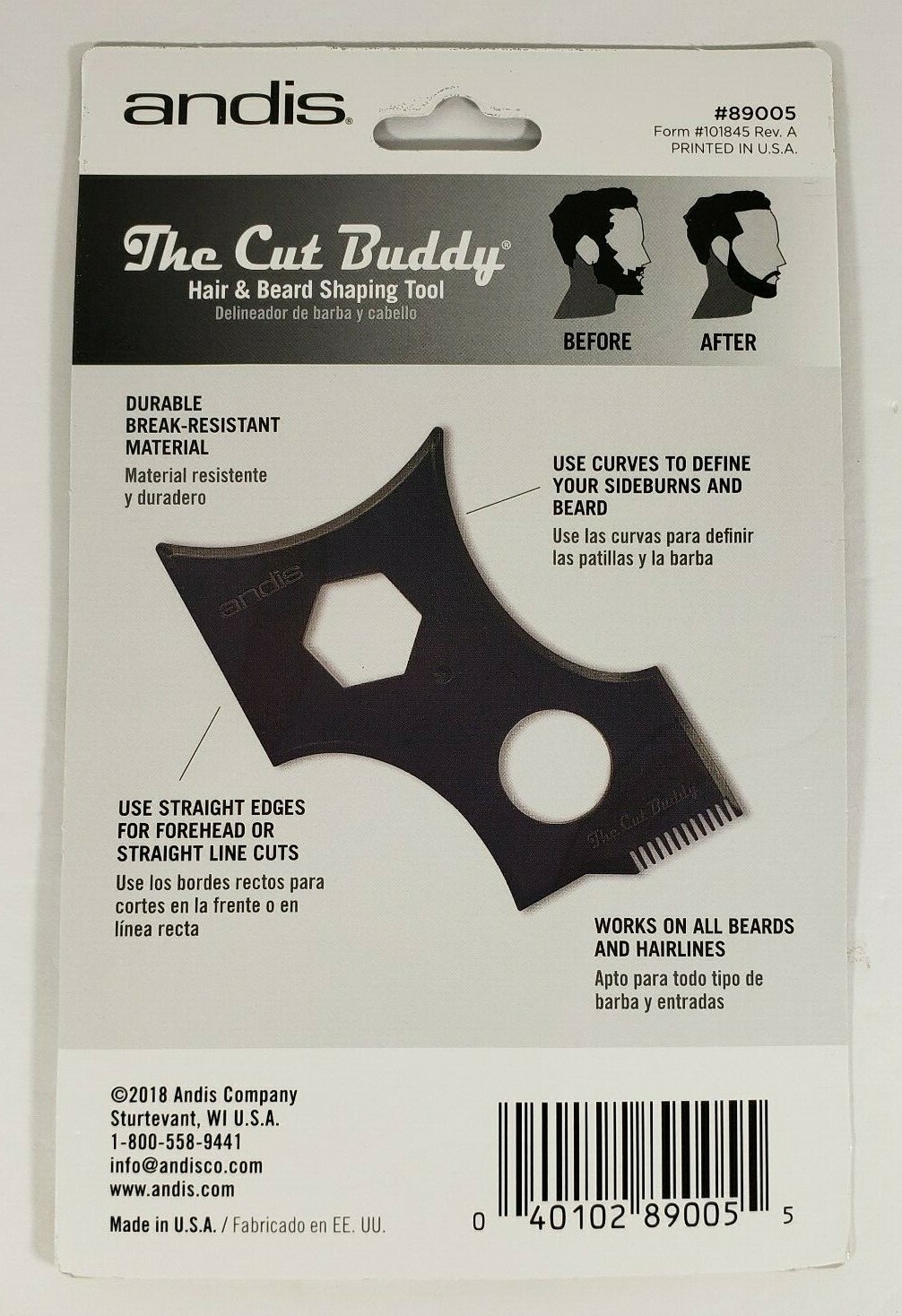 NEW Andis The Cut Buddy Hair & Beard Shaping Tool Men’s Haircut