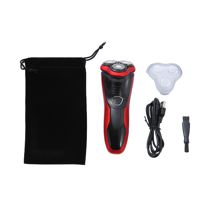 Men’s Razor Rotary Waterproof Electric Shaver Pop-Up Trimmer Wet Dry Cordless