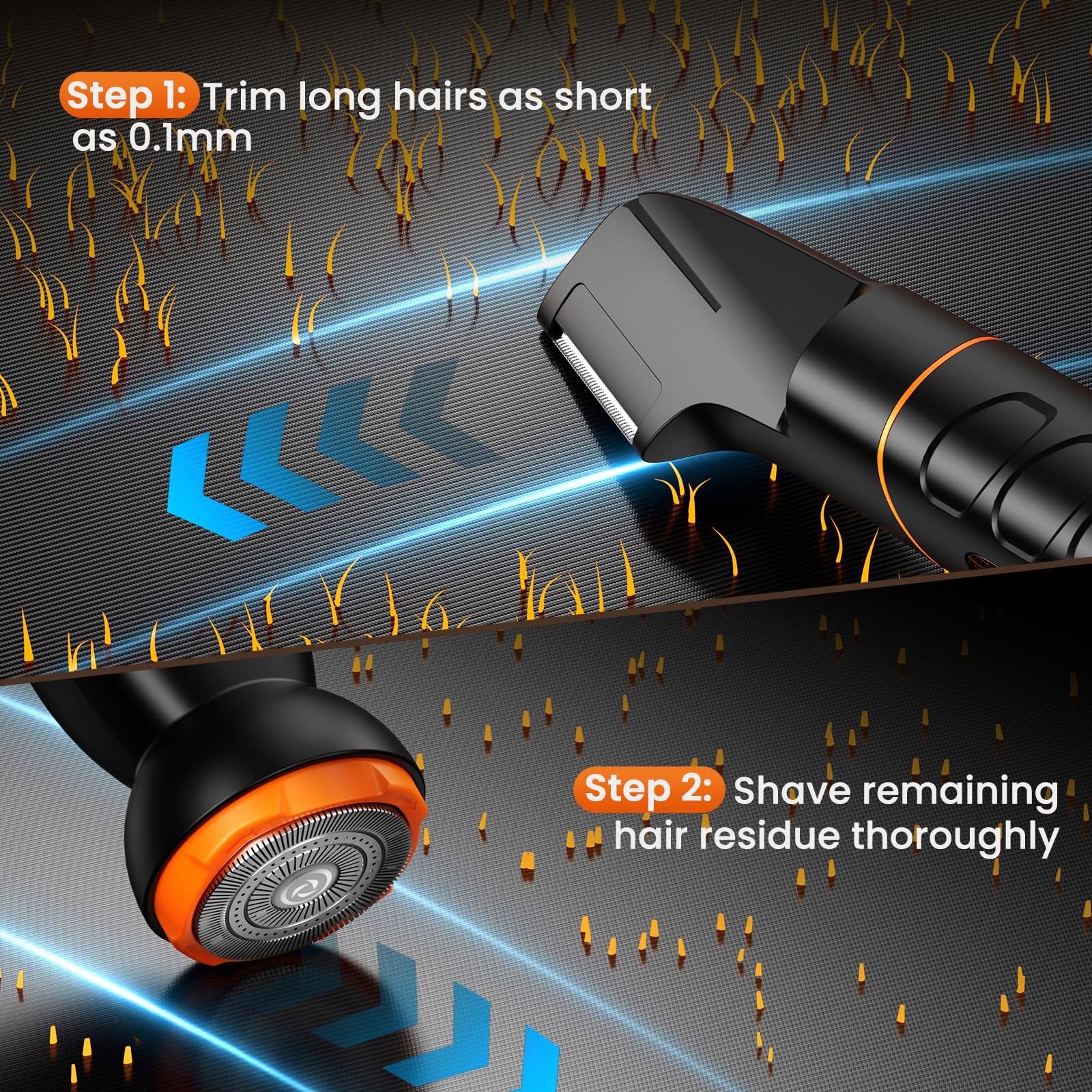 Manscape All-in-One Body & Pubic Hair Trimmer for Men, No-Nick Groin & Ball S…