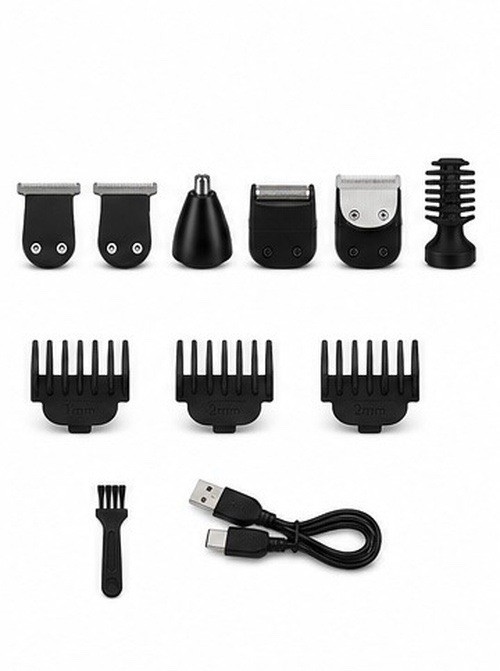 6-in-1 Men’s Haircut Kit Model 697 USB-C Rechargeable Gold/Black With Case