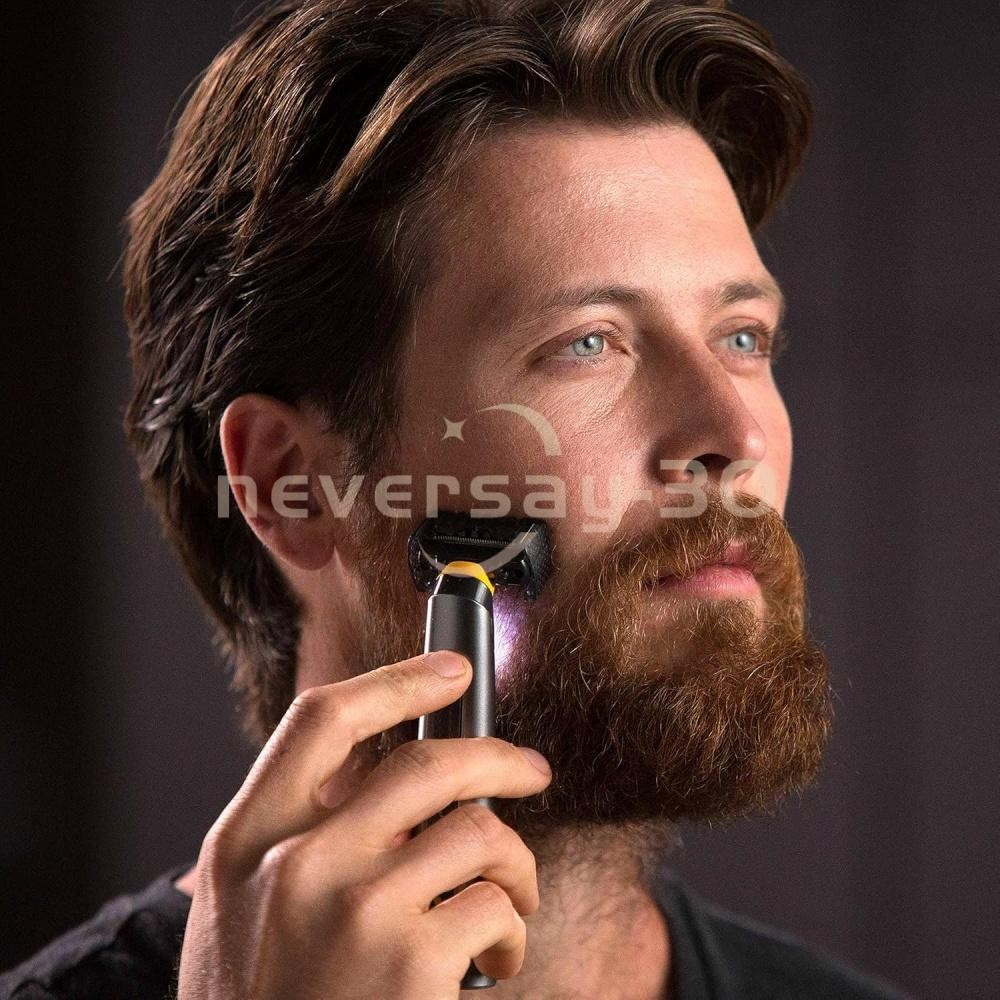 Rechargeable Beard & Body Razor that Trims, Edges, Shaves, and Grooms