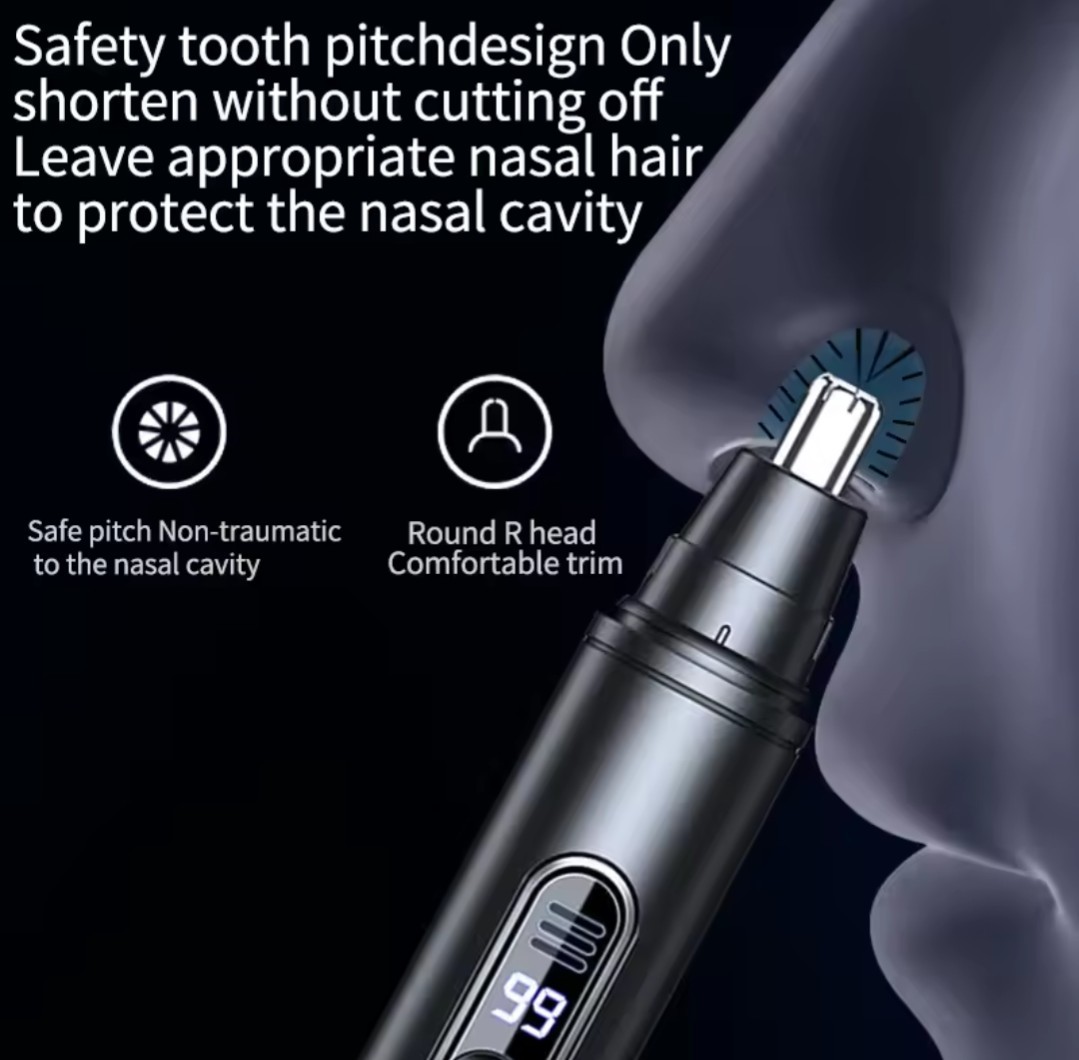 Electric Nose Ear Hair Trimmer Clipper Face Eyebrow Shaver Rechargeable Painless