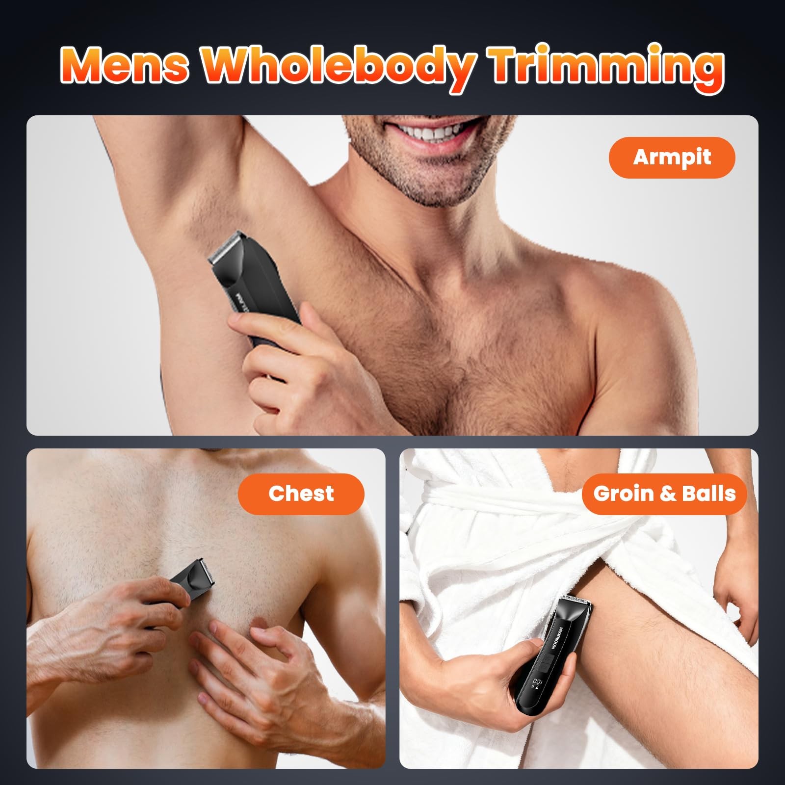 MAXGROOM Manscape Body Hair Trimmer for Men, IPX7 Waterproof Pubic & Groin Ha…