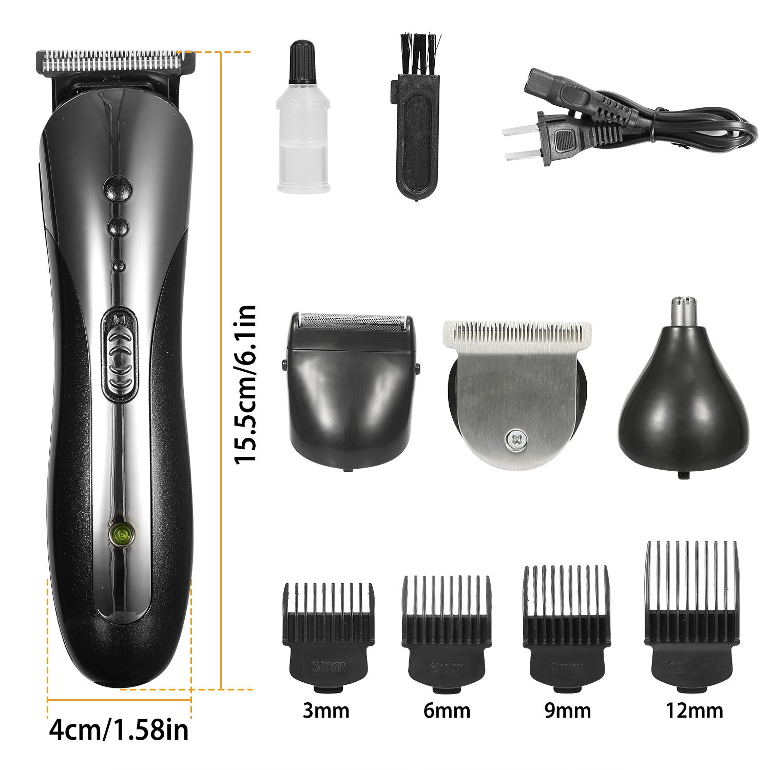 Beard Trimmer for Men Waterproof Electric Razor for Nose Body Face & Mustache