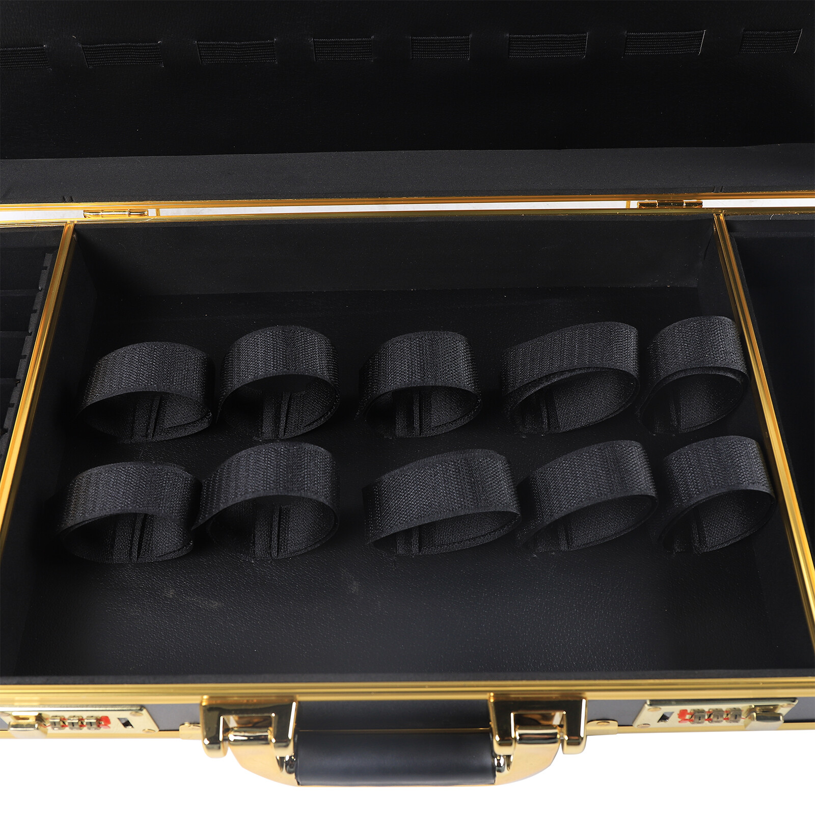 Large Barber Carrying Case for Clippers, Trimmers & Tools Black Gold Lock