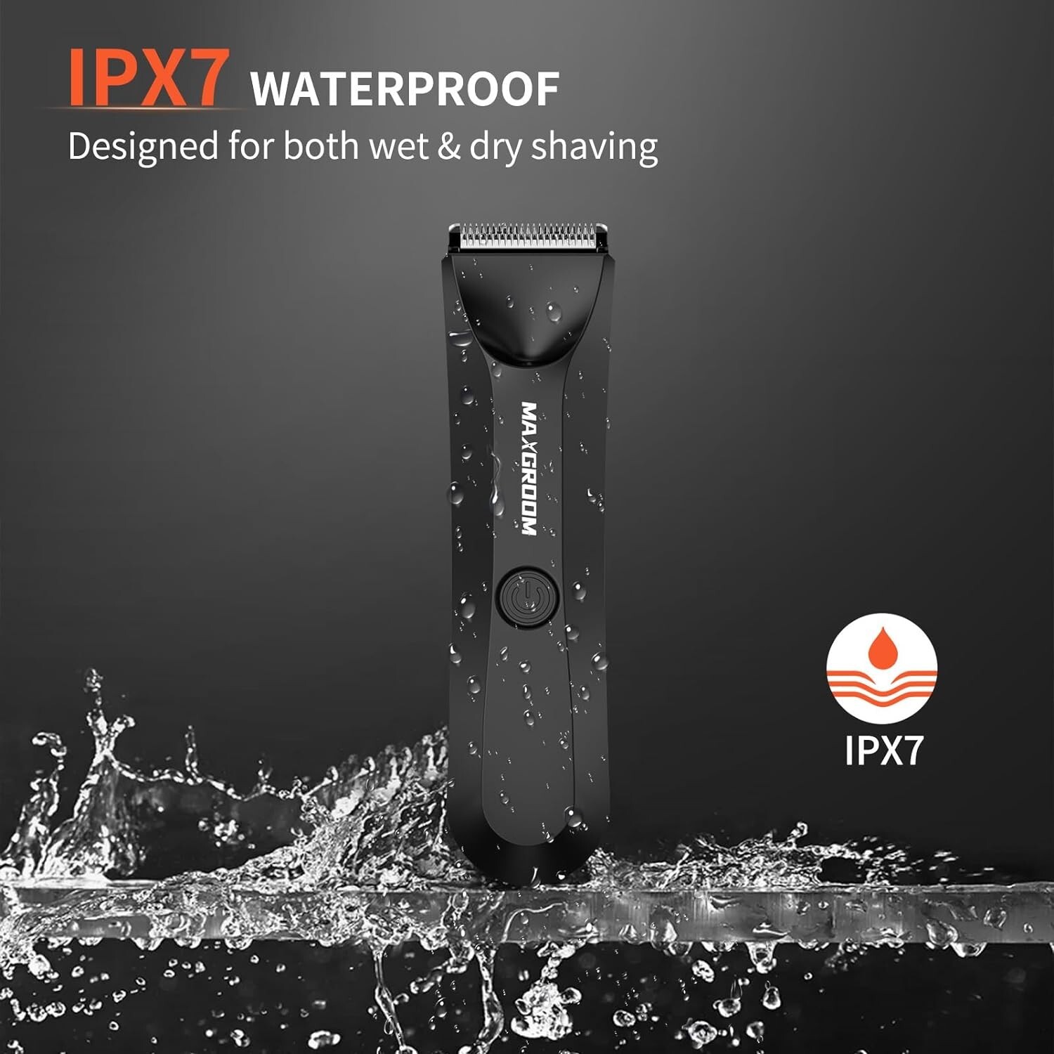 Body Hair Trimmer for Men,Waterproof Personal Groomer for Men(Black)