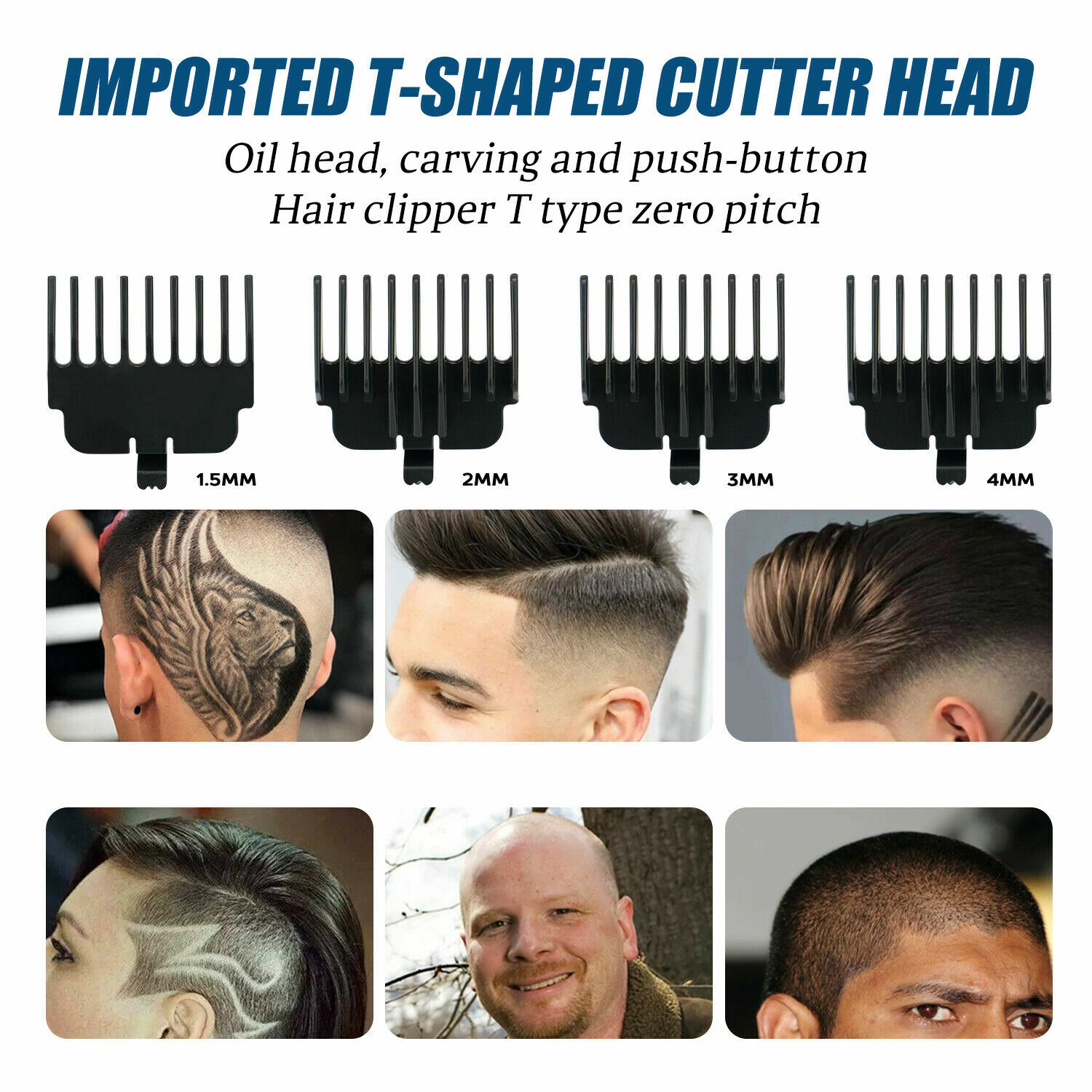 Professional Trimmer Hair Clippers Cutting Beard Cordless Barber Shaving Machine
