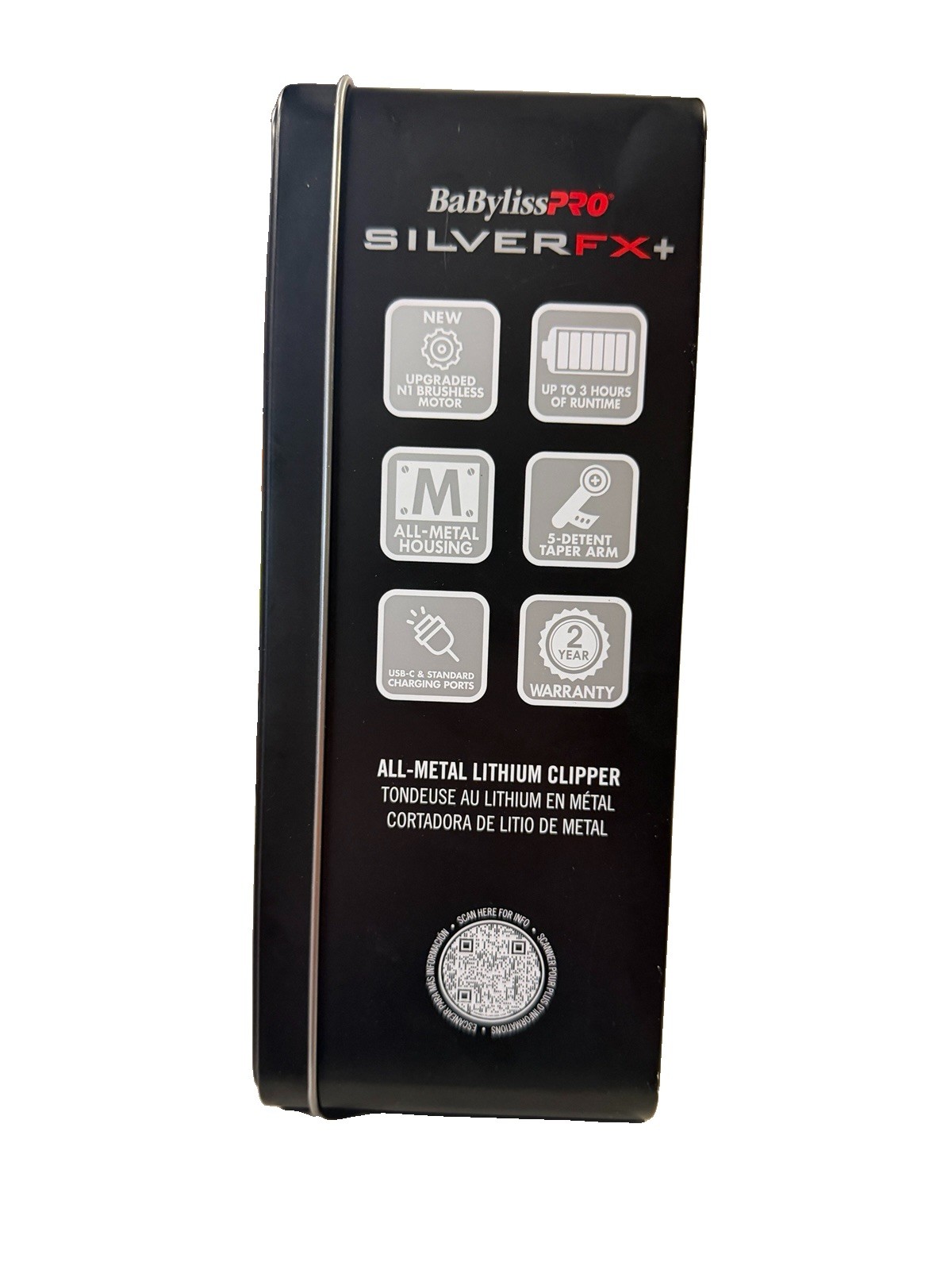 BaBylissPRO FX+ Cordless Adjustable Blade Clipper Silver FX870NS NEW $250