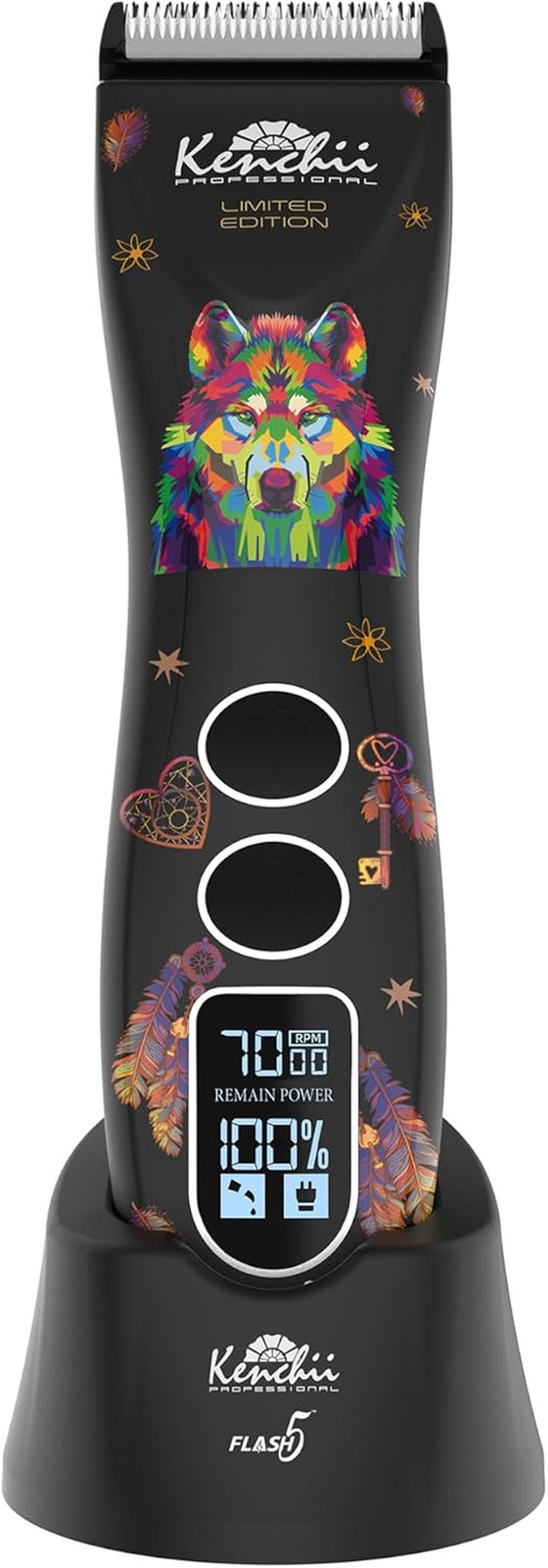 Flash 5 Wolf Limited Edition – 5-In-1 Digital Cordless Clipper – Precision Pet G