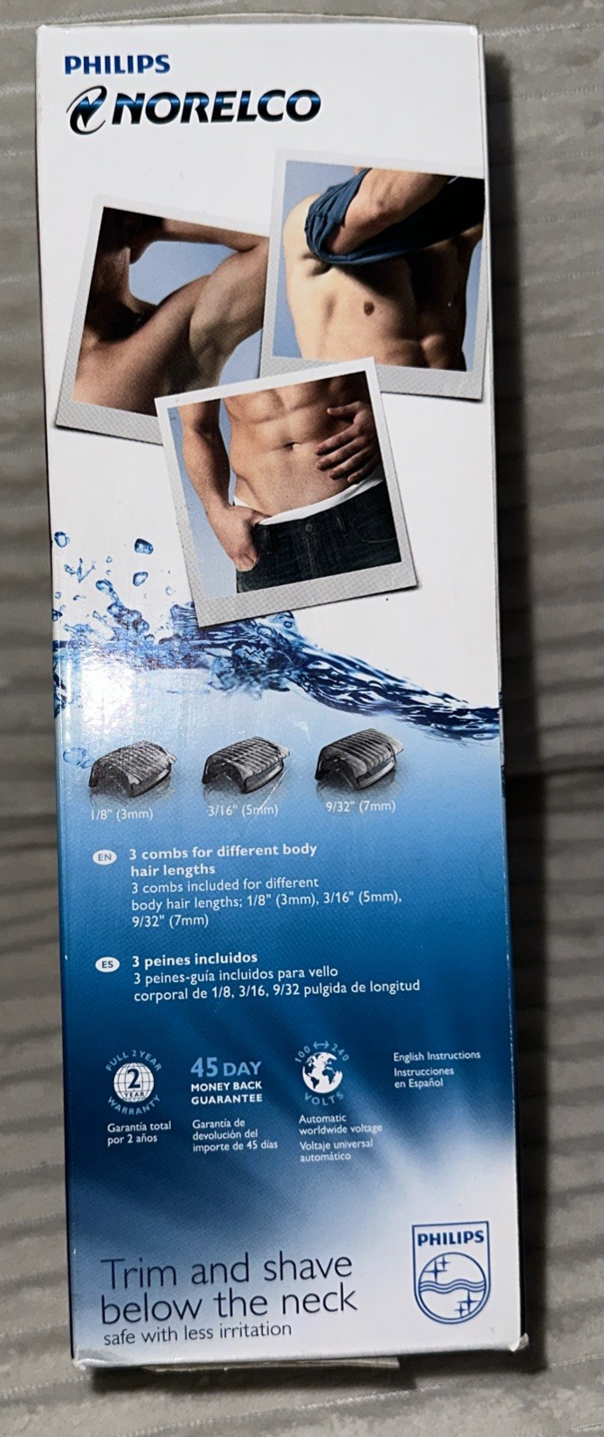 Philips Norelco Rechargeable Wet Dry Showerproof Mens Shaver BG2028/42