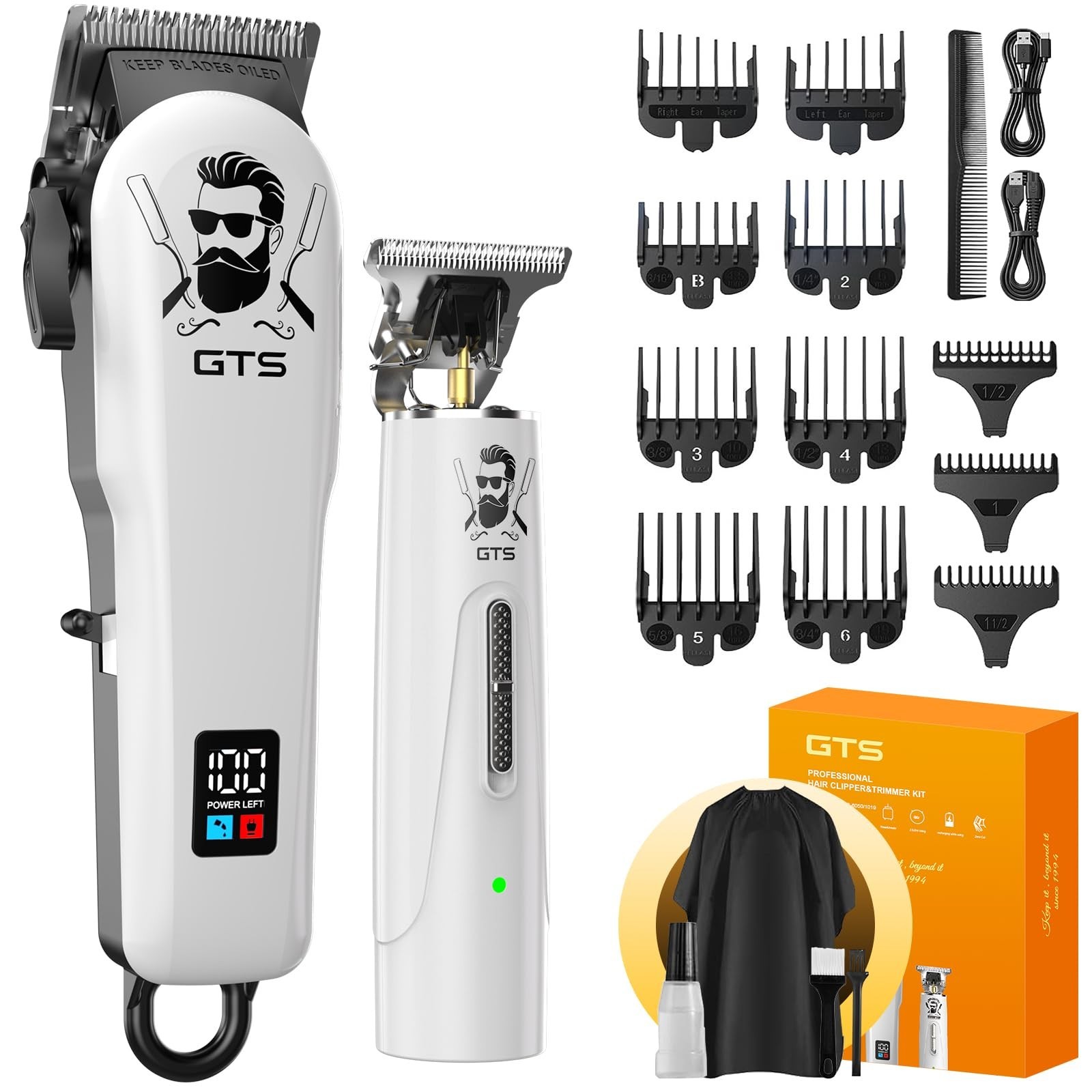 Professional Hair Clippers and Trimmers Set for Men – Electric Hair Cutting Kit,
