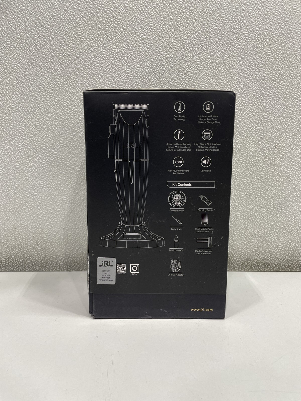JRL ONYX Professional Cordless Hair Clipper FF 2020C-B Black