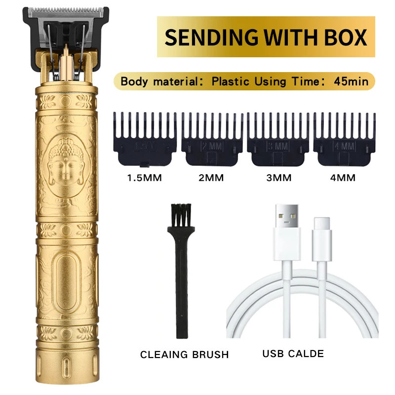 Vintage T9 Hair Trimmer for Men Professional Hair Cutting Machine Cordless Beard