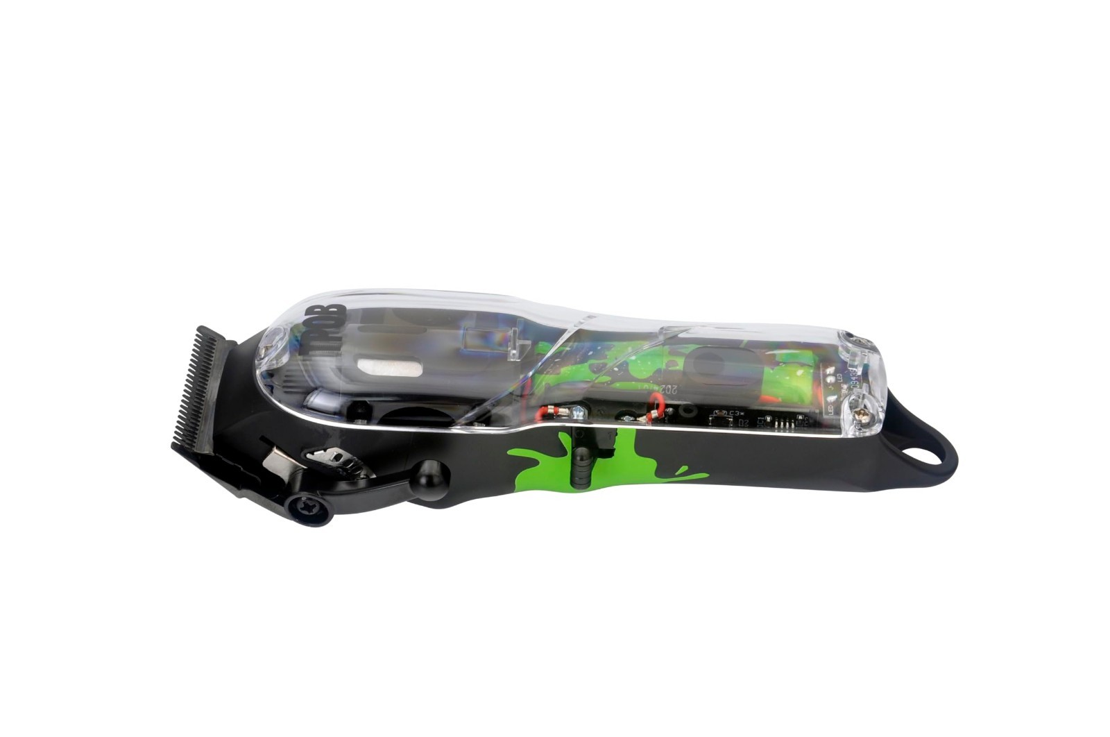 Professional Hair Clippers Set – TPOB Slime 2, Black with Colorful Splatts, Salo