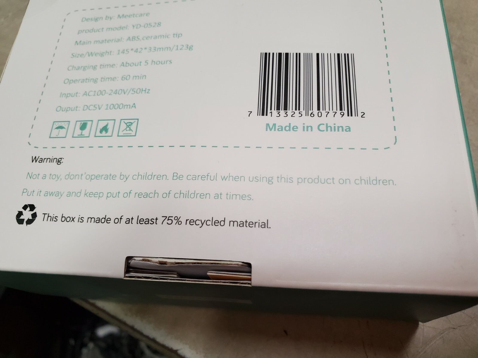 Meetcare Baby Hair Clippers Ceramic Blade Electric Kids Hair Trimmer 2.0 IPX7